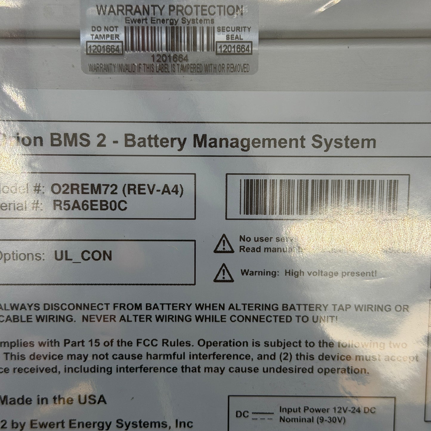 EWERT ENERGY Orion BMS 2 Battery Management System (02REM72 - R5A6EB0C)