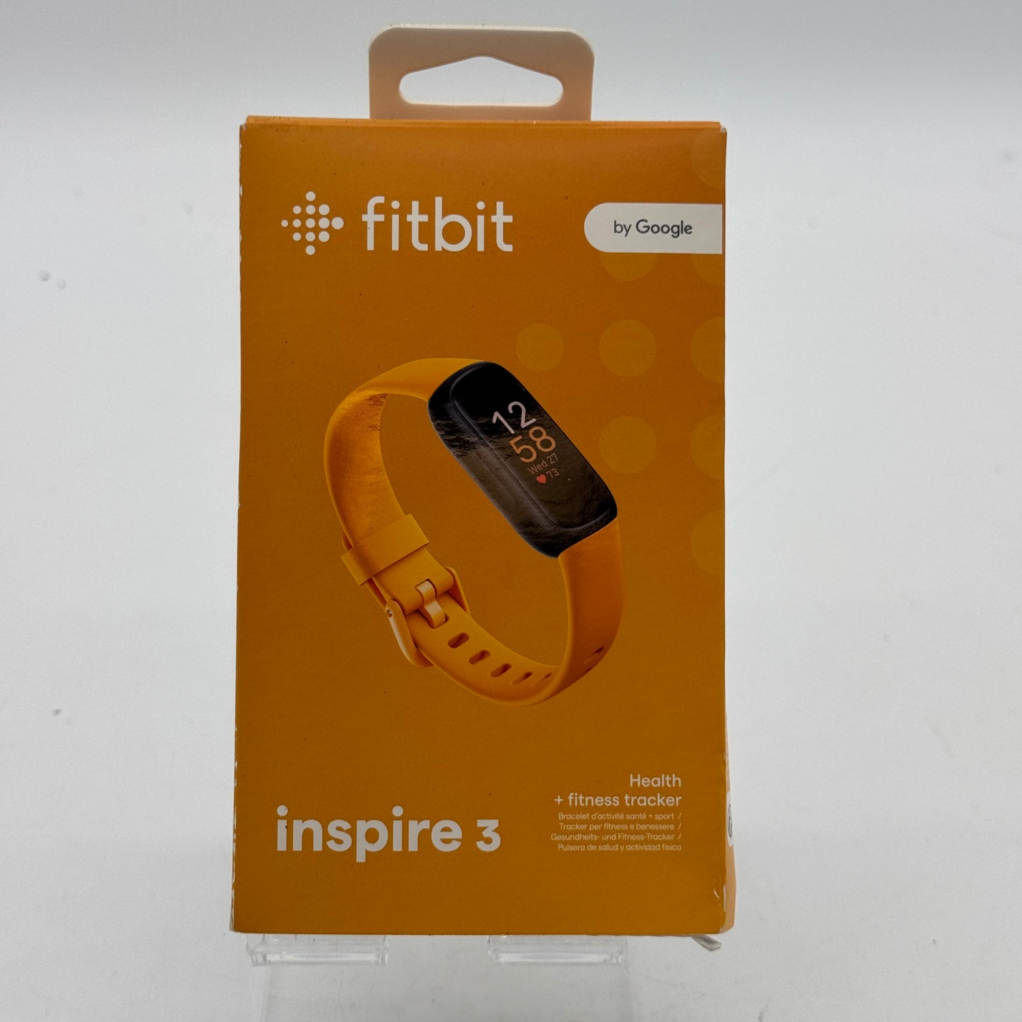 Fitbit Inspire 3 Health + Fitness Tracker Yellow/Orange FB424BKYW-US *OPEN BOX*