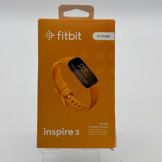 Fitbit Inspire 3 Health + Fitness Tracker Yellow/Orange FB424BKYW-US *OPEN BOX*