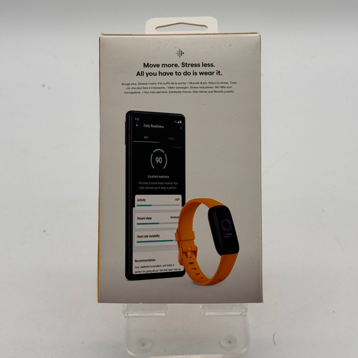 Fitbit Inspire 3 Health + Fitness Tracker Yellow/Orange FB424BKYW-US *OPEN BOX*