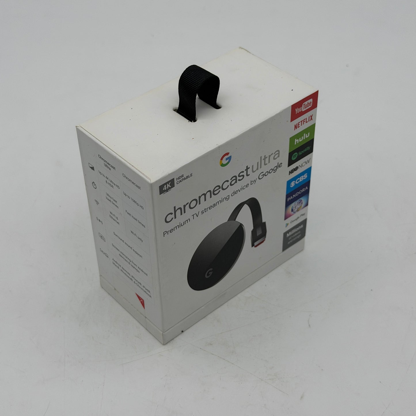 Google Chromecast Ultra 4K Digital Media Streamer Blk (GA3A00403A14) New Sealed
