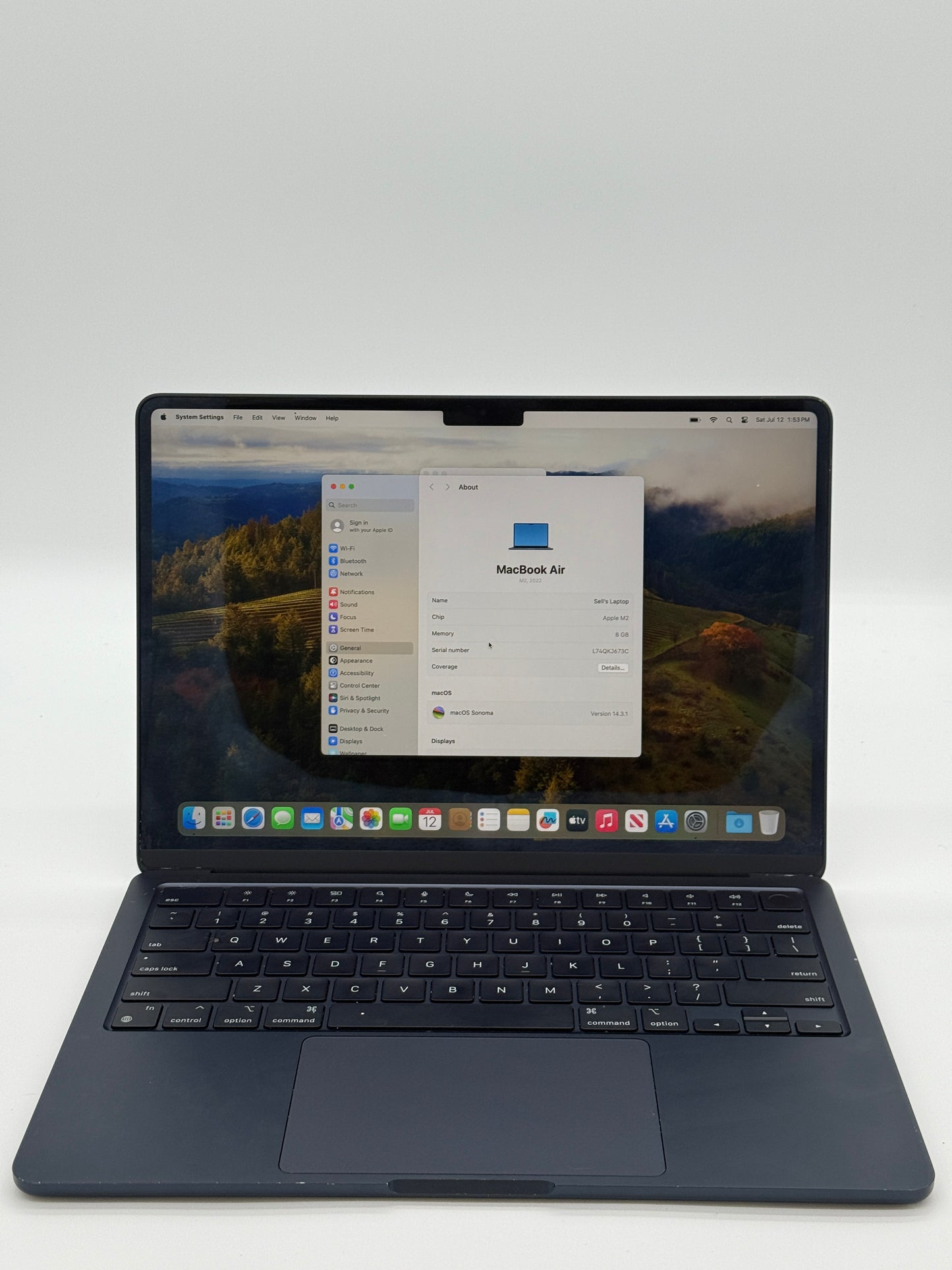 Apple MacBook Air M2 A2681 2022 - 13-inch - Blue