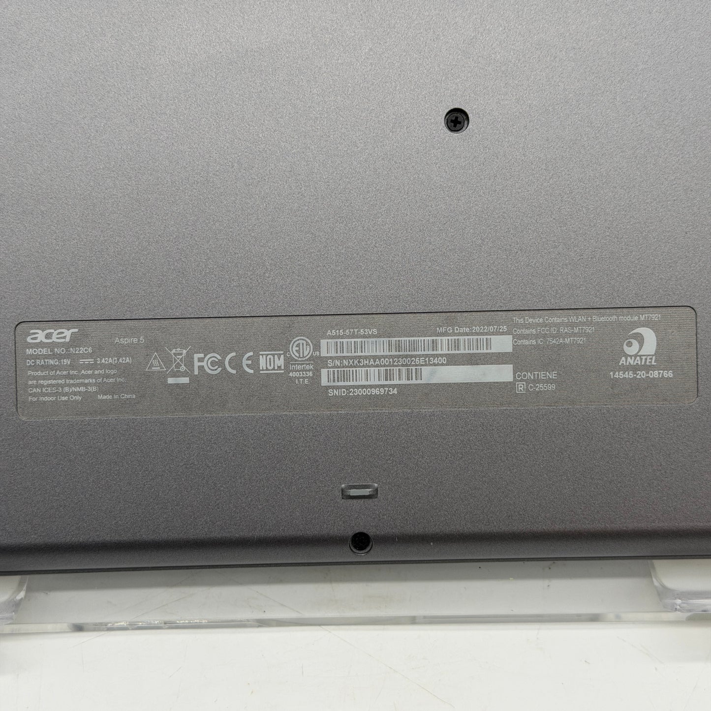 Acer Aspire 5 15 N22C6 15" i5 12GB RAM 500GB SSD Silver Laptop