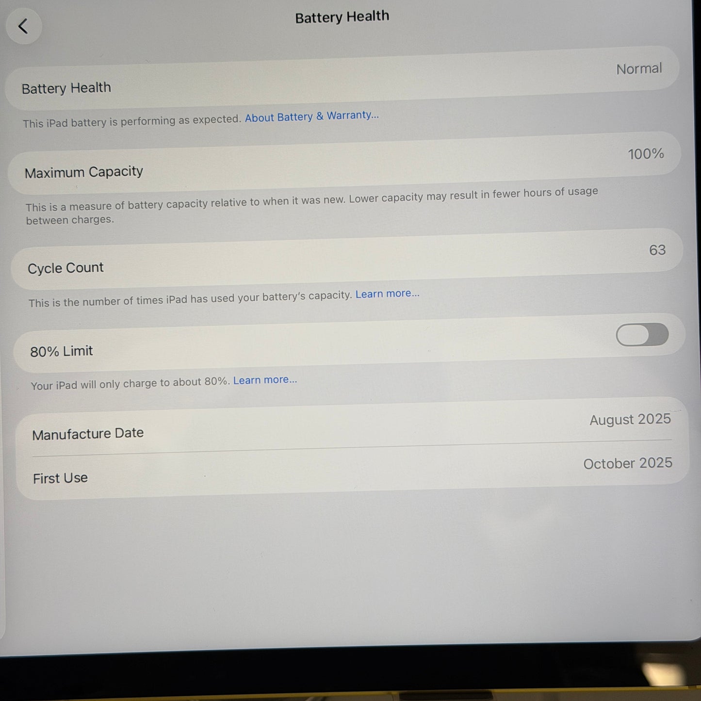 Apple iPad 11th Gen A16 128GB Yellow (Wifi + 5G) BH 100% - Used - Free Shipping