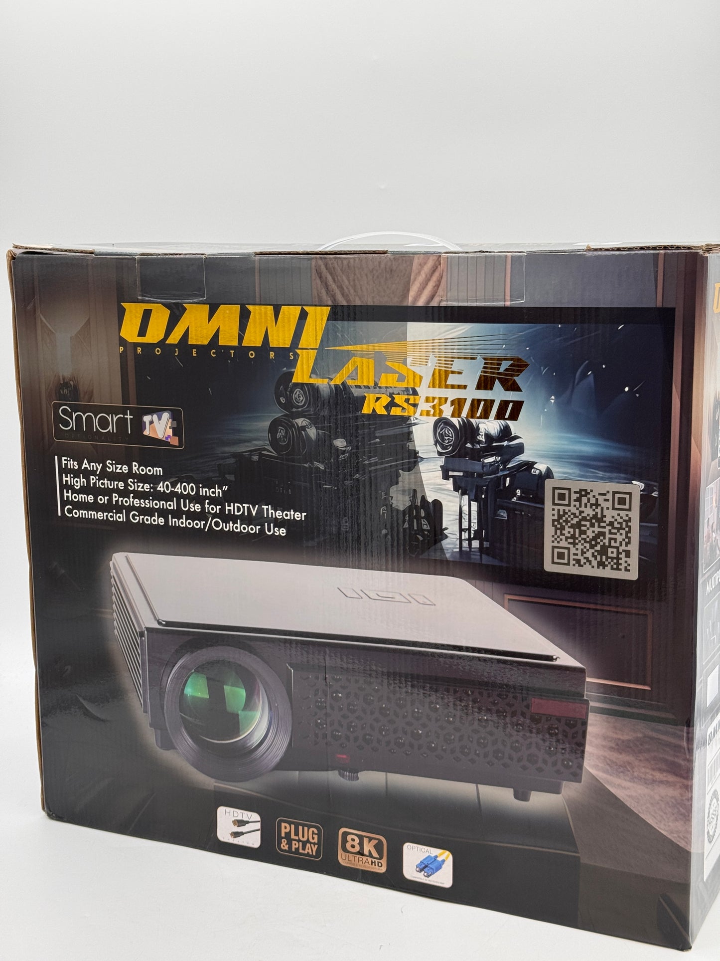 Omni Laser RS3100 Projector 8K Ultra HD Gray New In Box