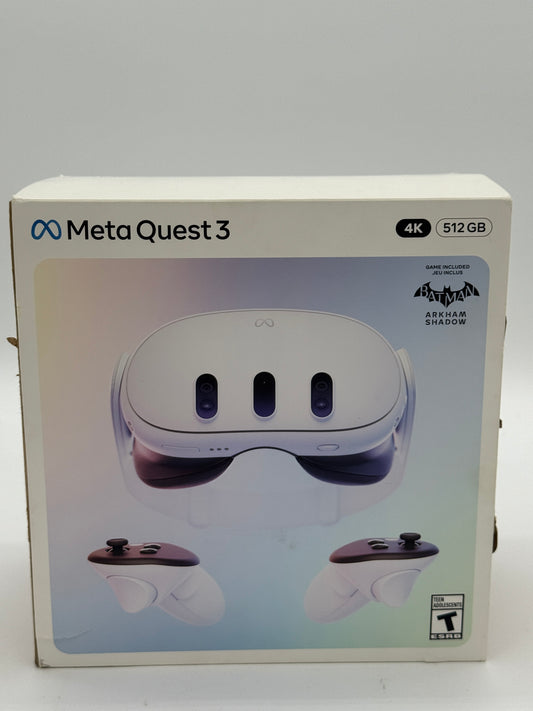 Meta Quest 3 - 512GB Video Game System - Used With Box - White