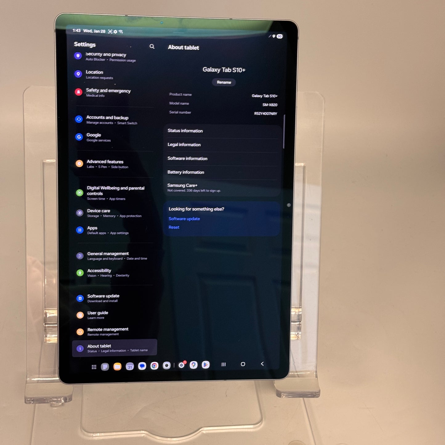 Samsung Galaxy Tab S10+ 256 GB Wi-Fi 12.4 Moonstone Gray