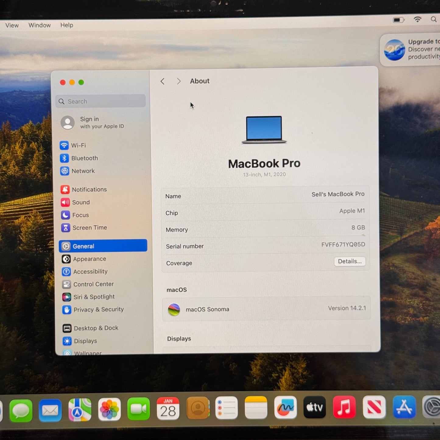 Apple MacBook Pro 13 in 2020 Space Gray/Apple M1 3.2 GHz, 256 GB 8 GB 8-Core