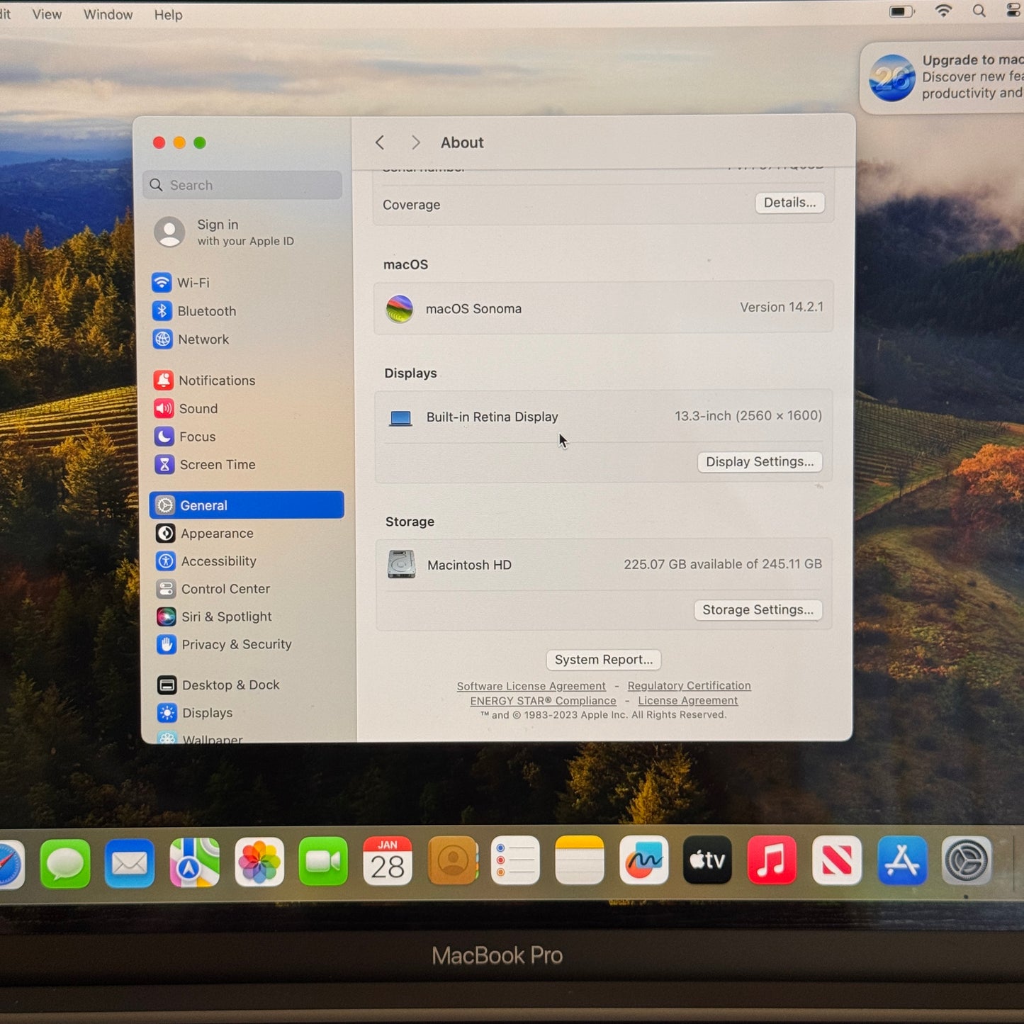 Apple MacBook Pro 13 in 2020 Space Gray/Apple M1 3.2 GHz, 256 GB 8 GB 8-Core