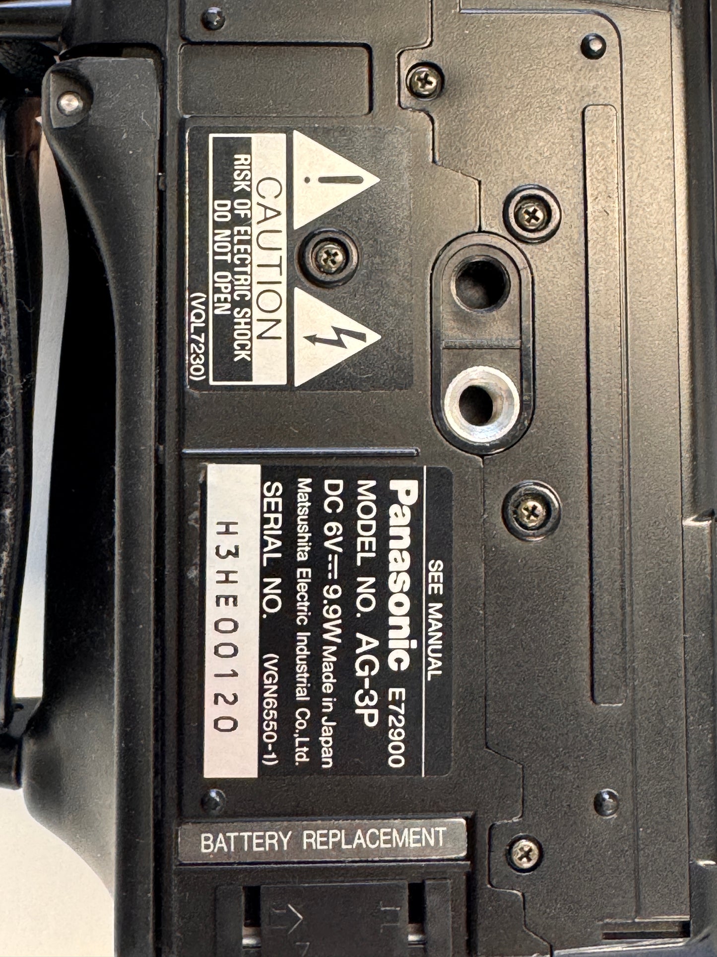 Panasonic AG-3P, RARE, Professional S-VHS-C Camcorder 3 CCD 20X Zoom