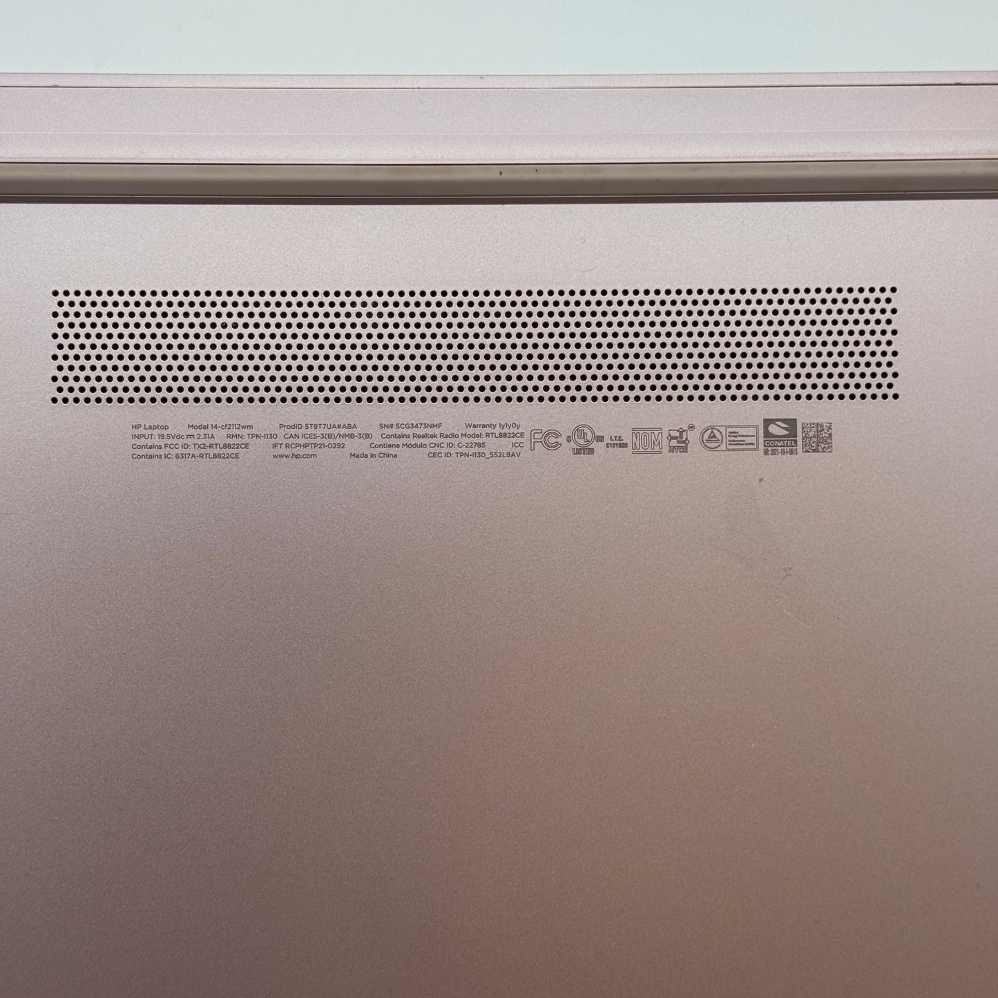 HP 14-cf2112wm 14" (64GB eMMC, Intel Celeron 1.10GHz, 4GB RAM)