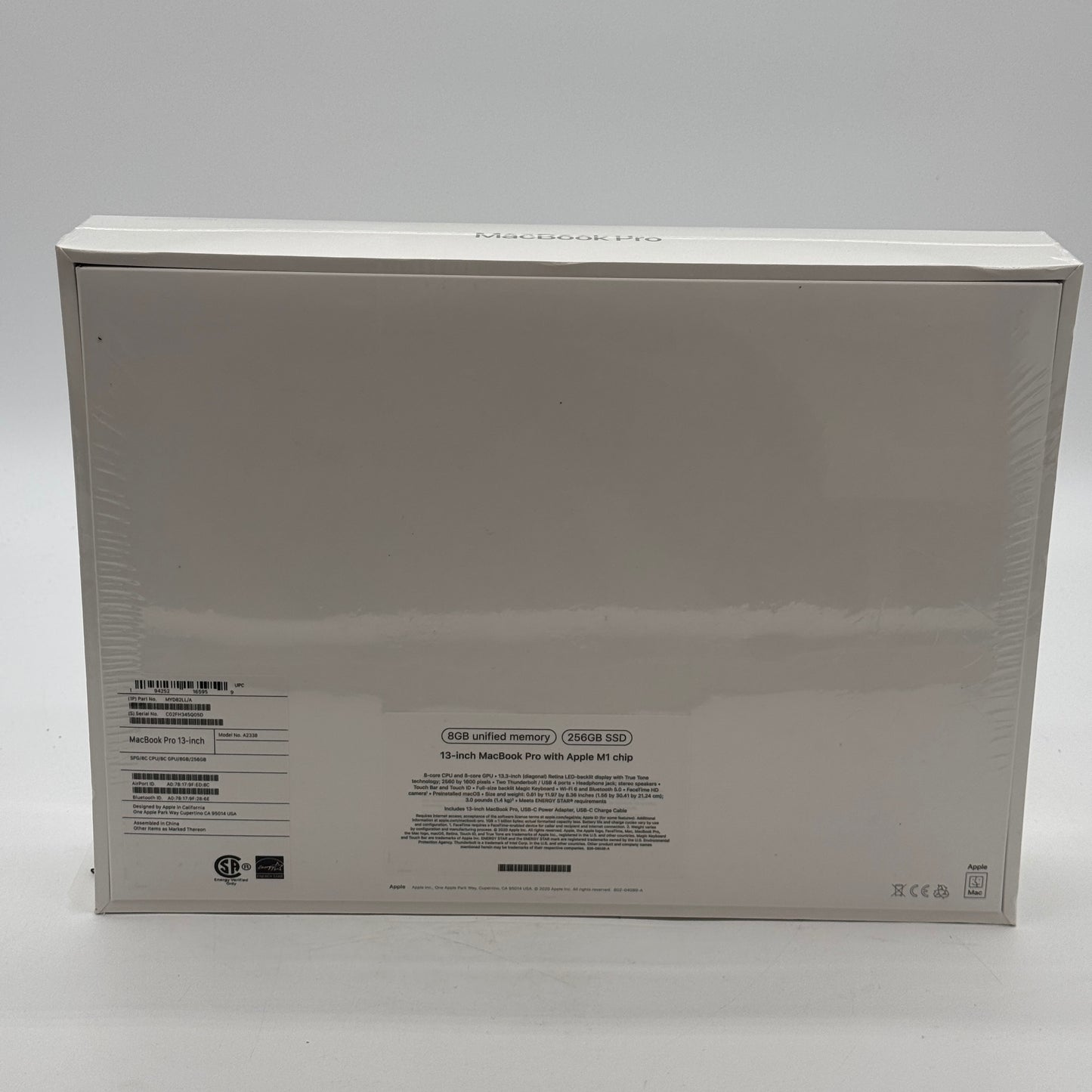 Apple MacBook Pro 13" A2338 2020 Apple M1 8GB RAM 256GB Storage Space Gray New In Box