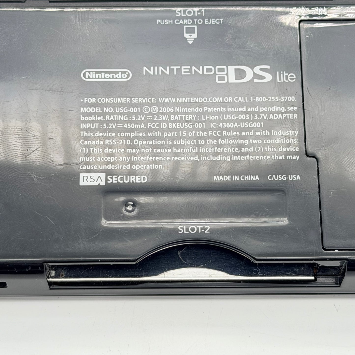 Nintendo DS Lite Black 2006 Handheld Console NDSL Tested Working System