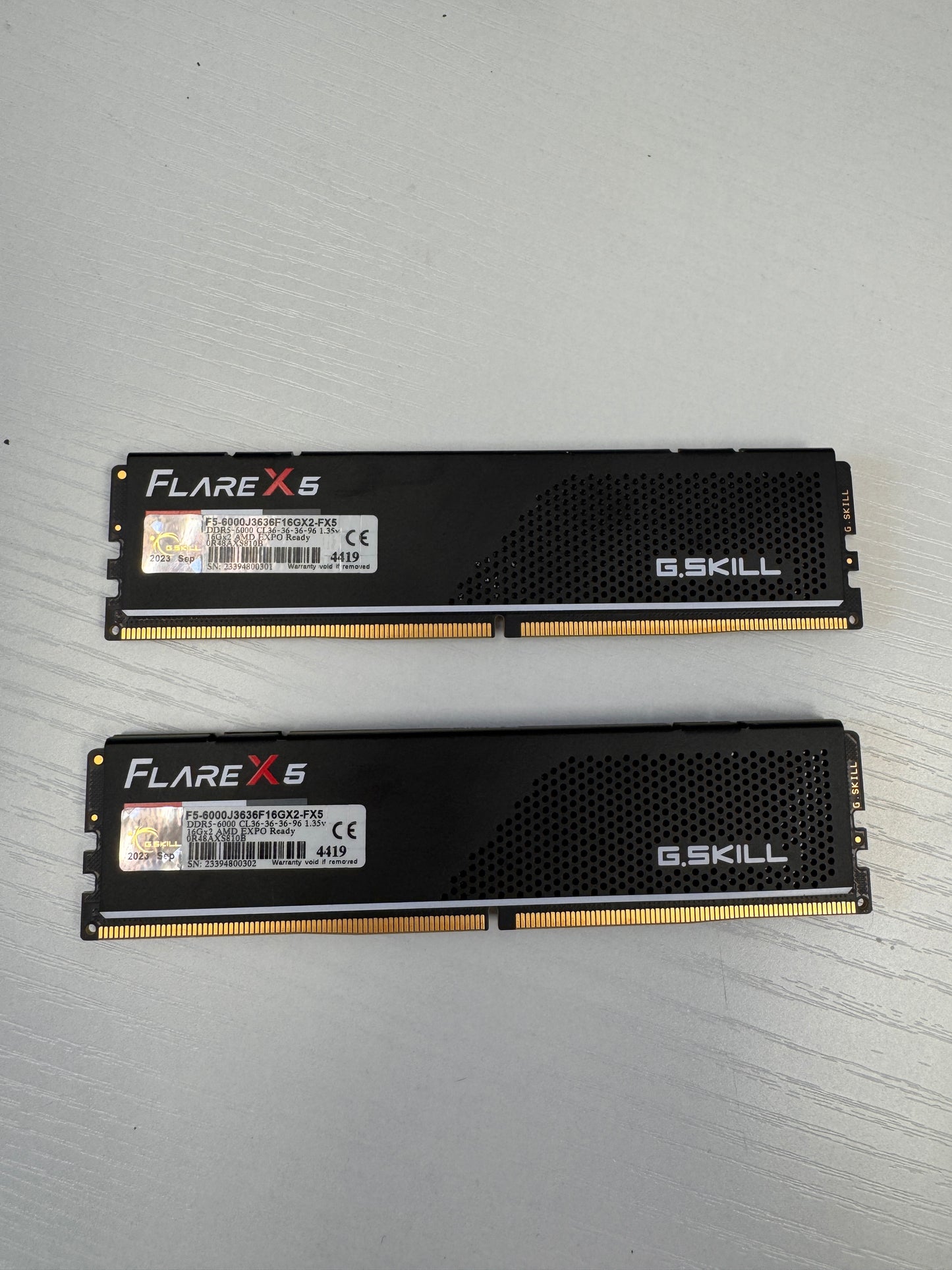 G.SKILL Flare X5 32GB (2x16GB) DDR5 RAM 6000MHz CL36 [F5-6000J3636F16GX2-FX5]