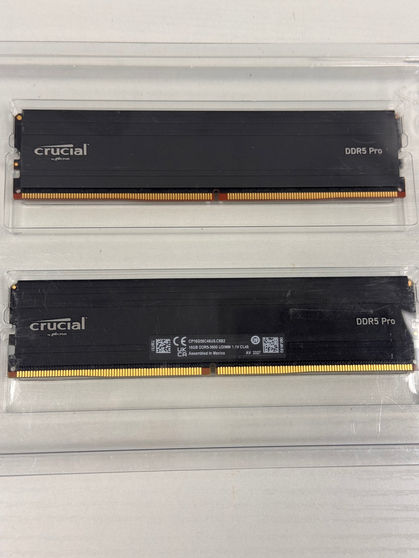 Crucial 32GB DDR5 Pro Kit 2x16GB 6000MHz Overclocking Memory Black UDIMM