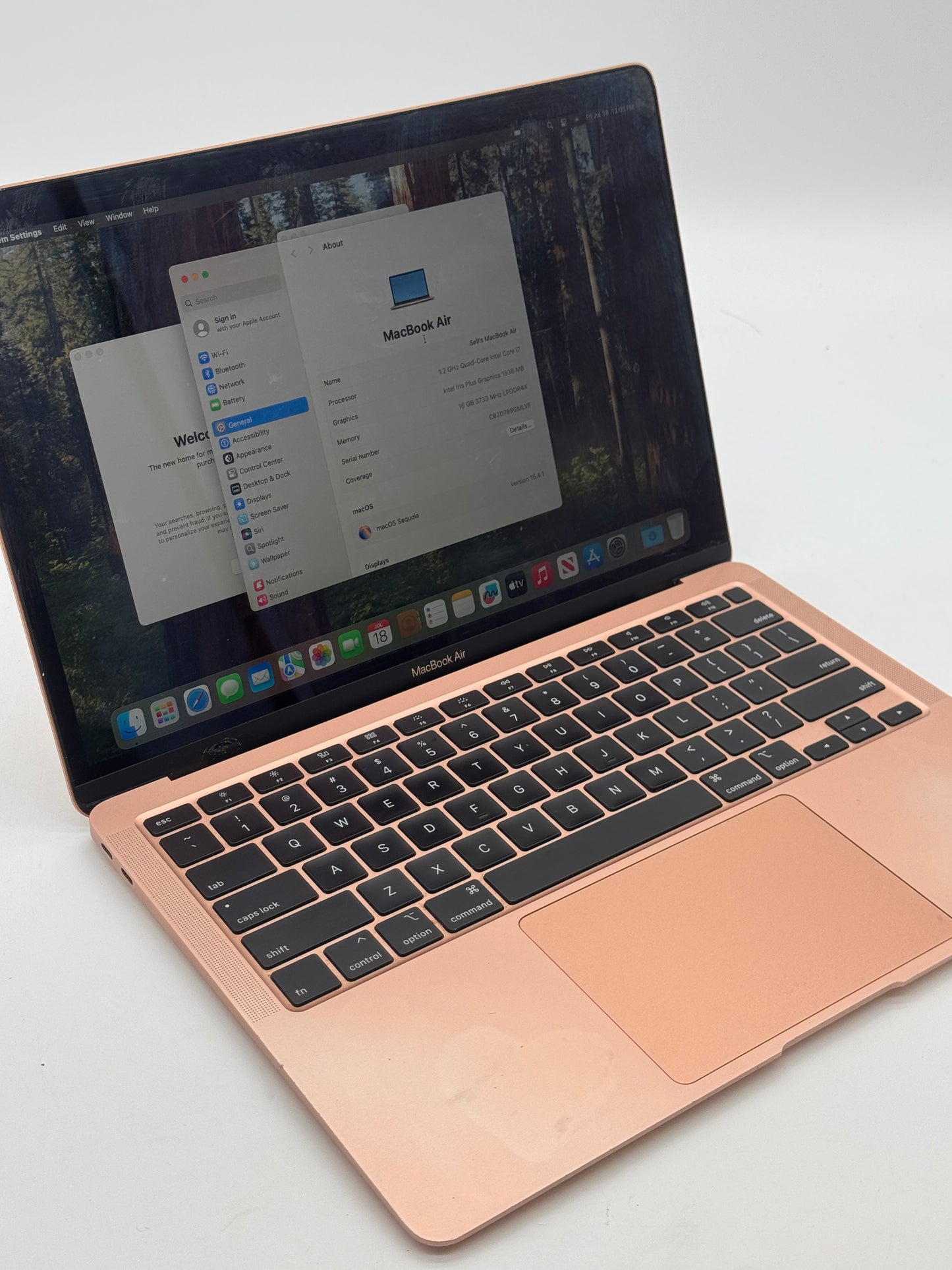 Apple MacBook Air 13" Retina A2179 2020 - Broken - Rose Gold