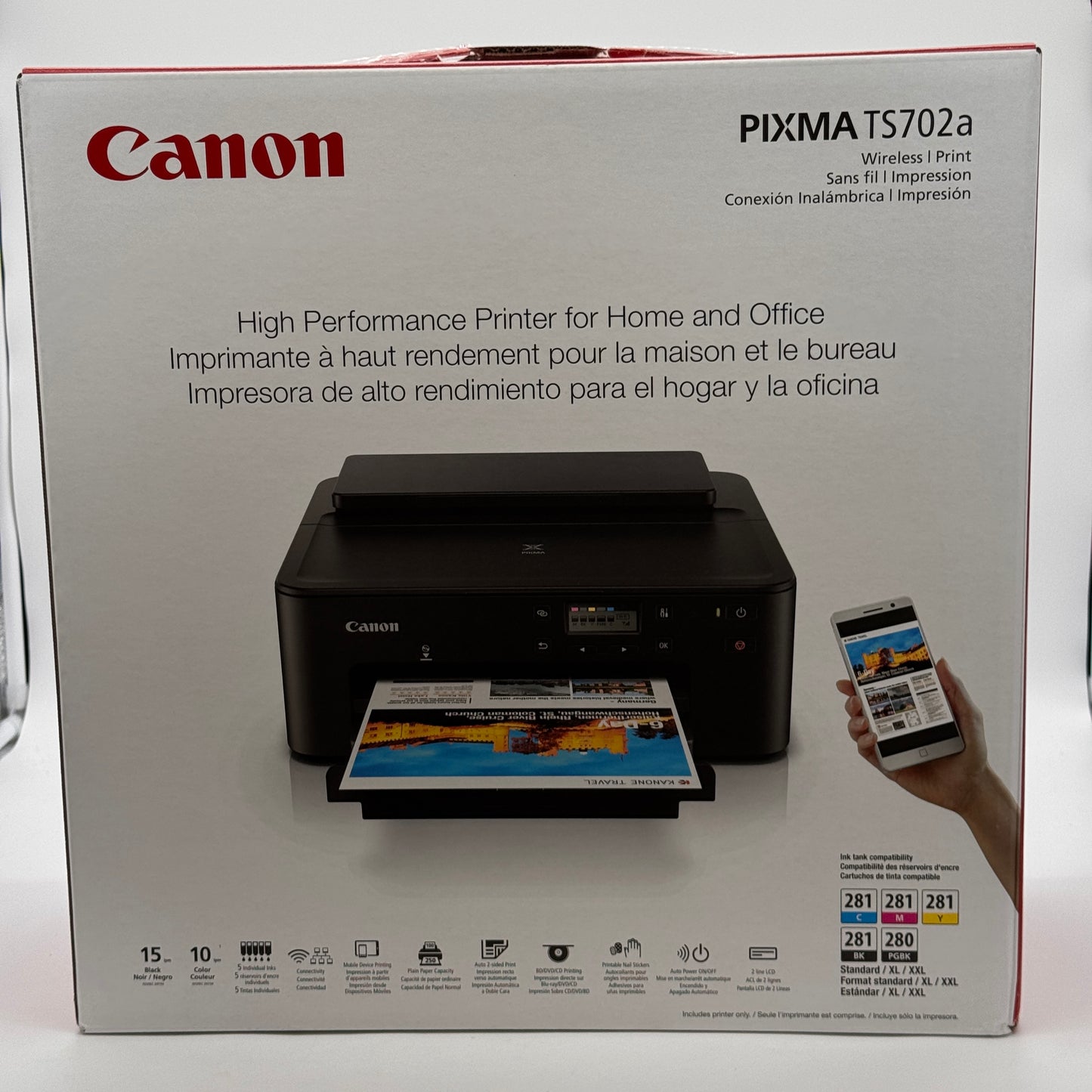 Canon PIXMA TS702a Desktop Wireless Inkjet Printer - Color - 4800 x 3109C022