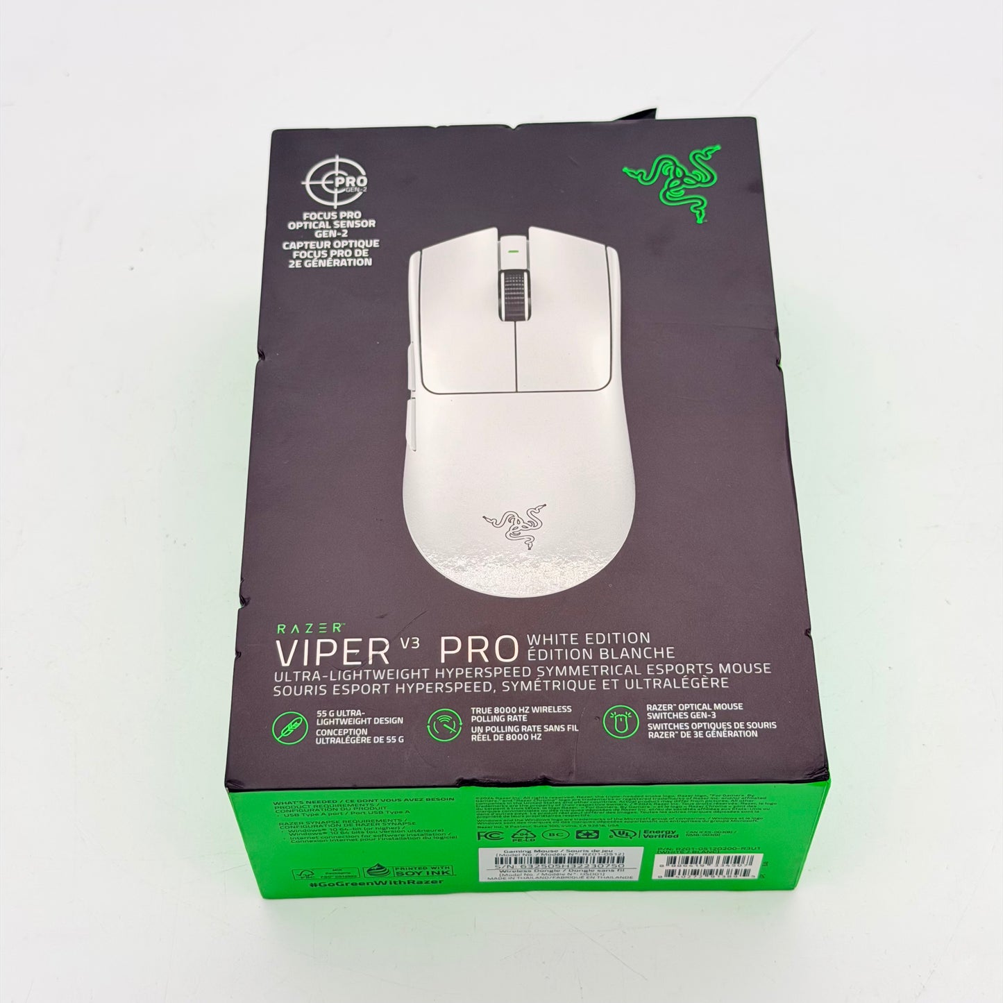 Razer Viper V3 Pro Gaming Mouse New In Box No Returns White Edition Fast Ship