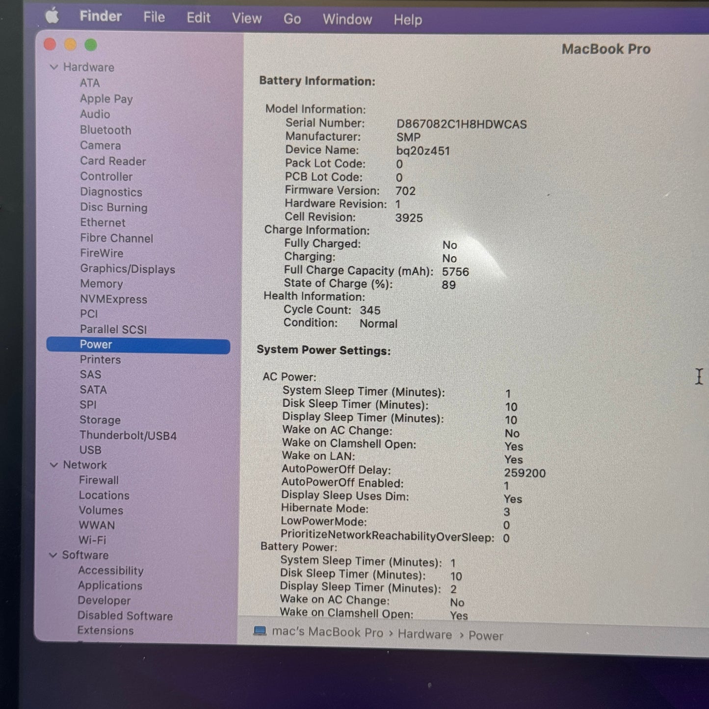 Apple MacBook Pro 15 inch A1707 2016 Core i7 16GB 256GB Gray Used