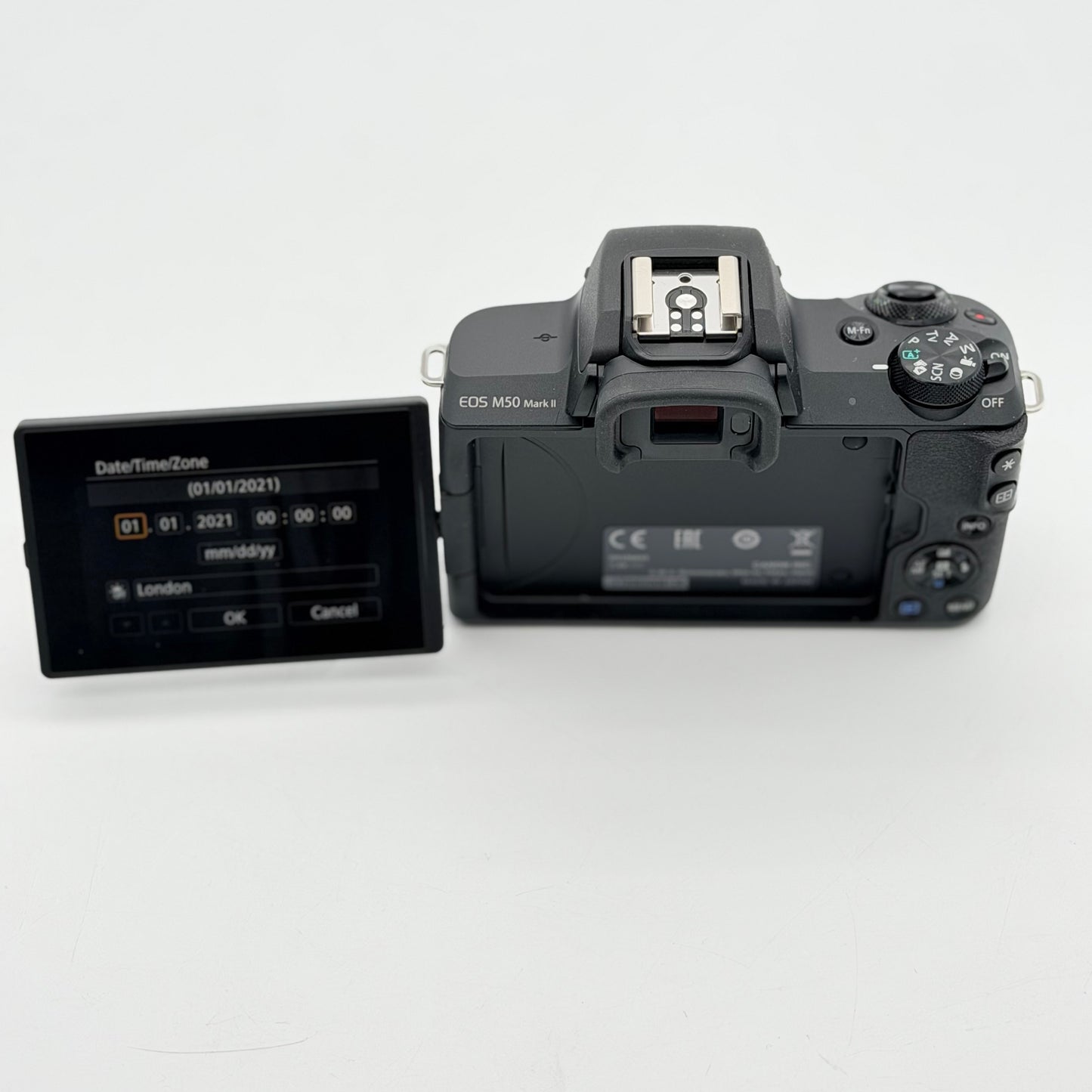 Canon EOS M50 Mark II Black Digital Camera New No Box w/ Charger Battery Strap