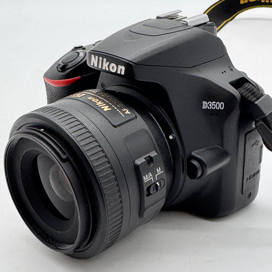 Nikon D3500 24.2 MP DSLR Digital Camera With 2 Batteries & Lense