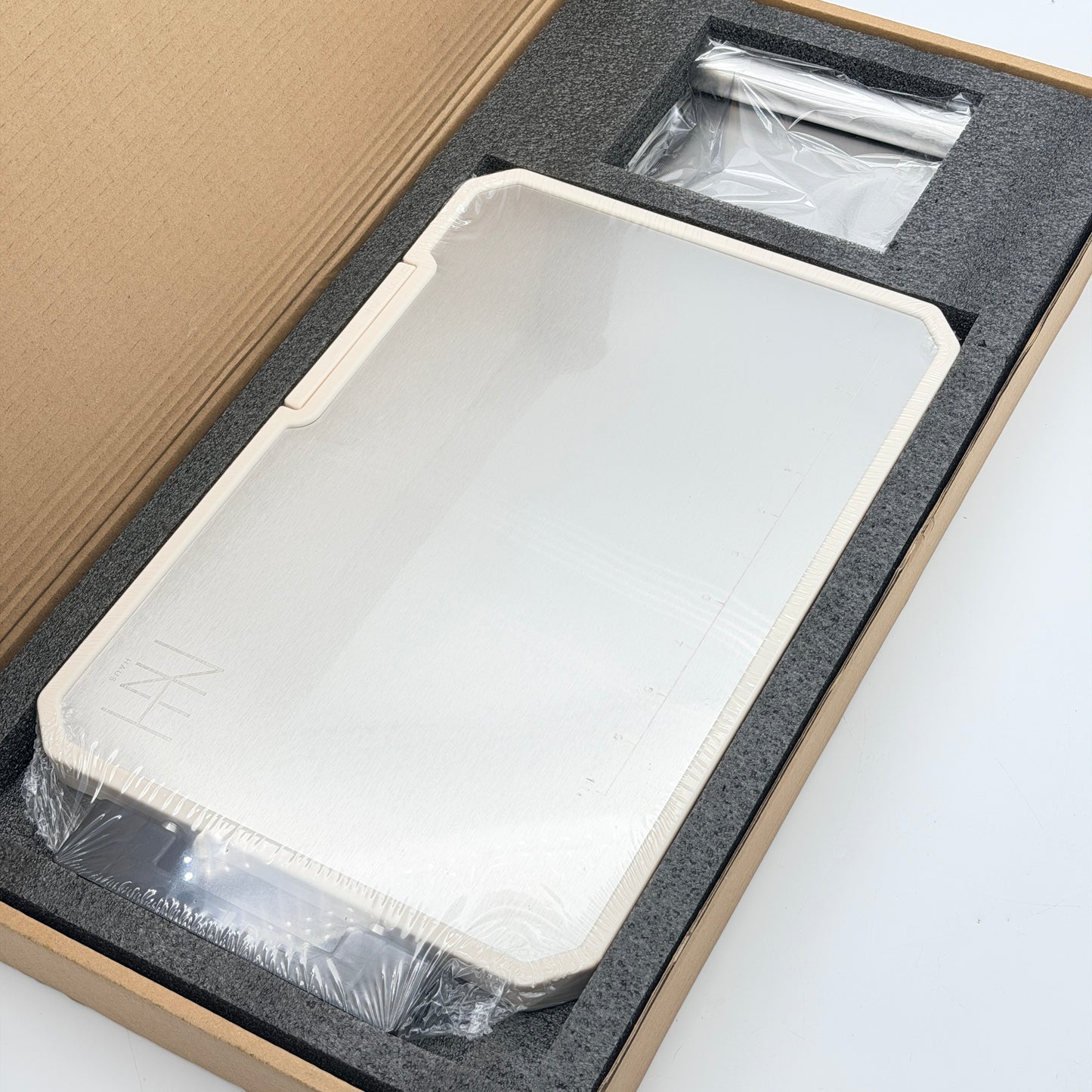 NH HAUS Double-Sided Stainless Steel Cutting Board with Knife Sharpener