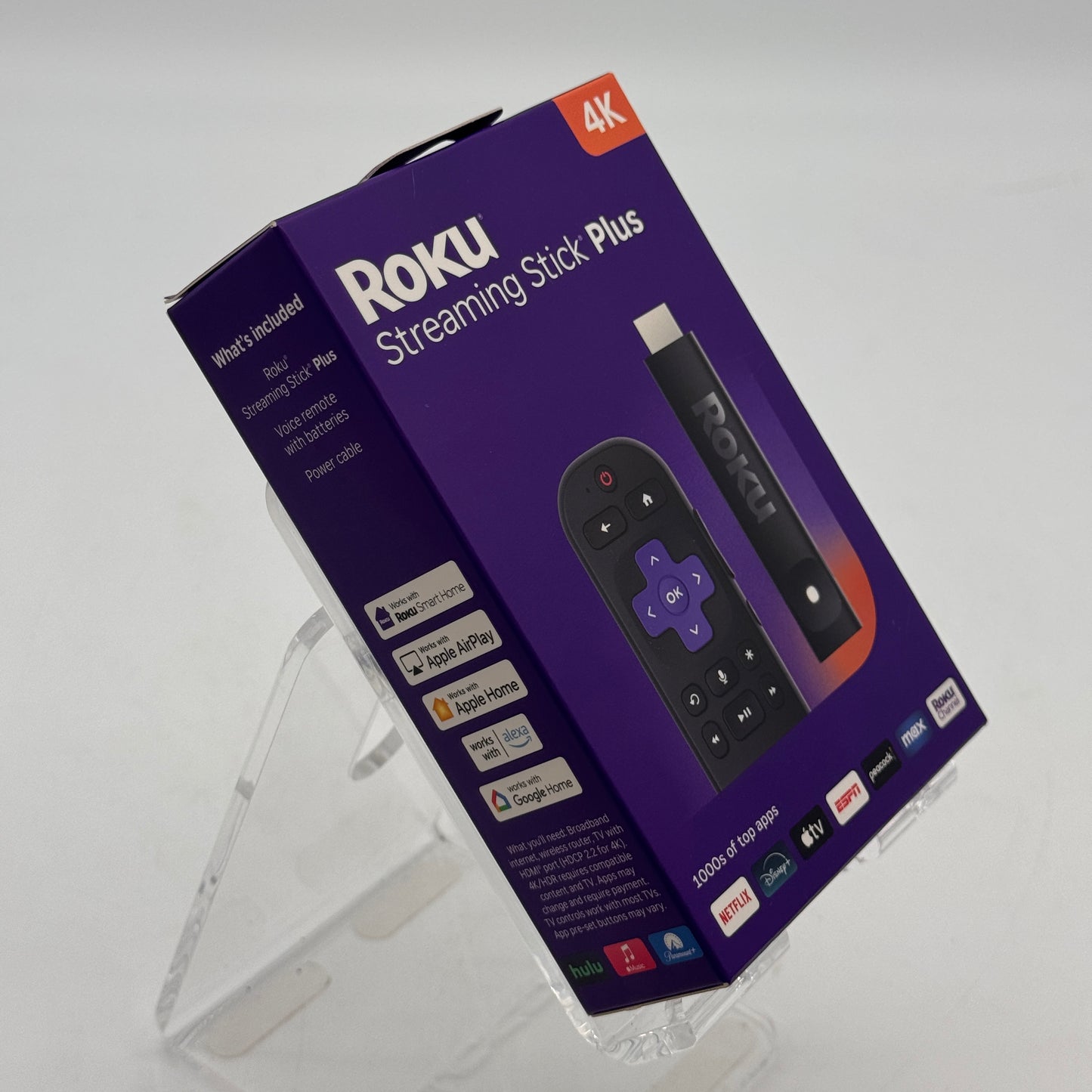 Roku Streaming Stick Plus 2025 4K & HDR Streaming Device with Voice Control - New