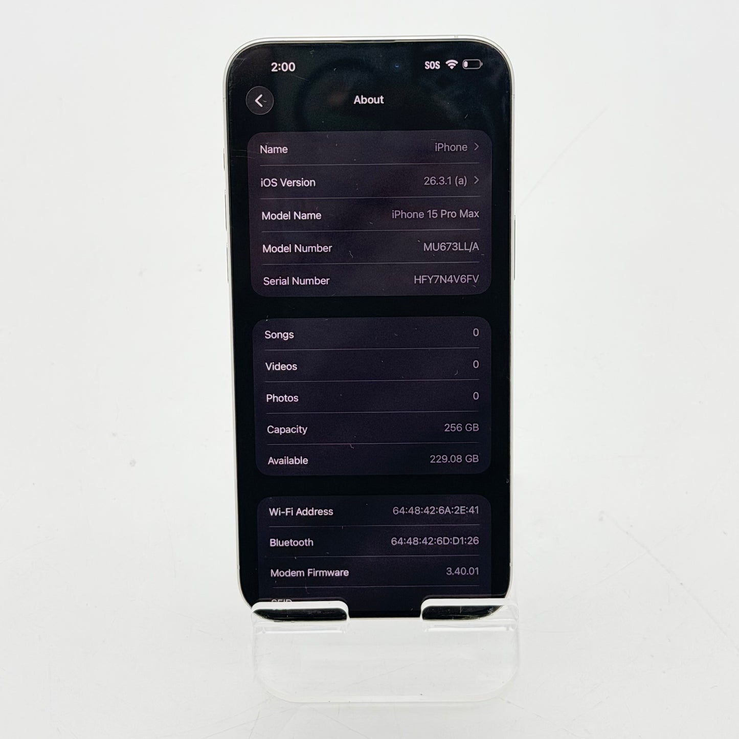Apple iPhone 15 Pro Max – Great Condition – OEM Parts – 85% Battery Health