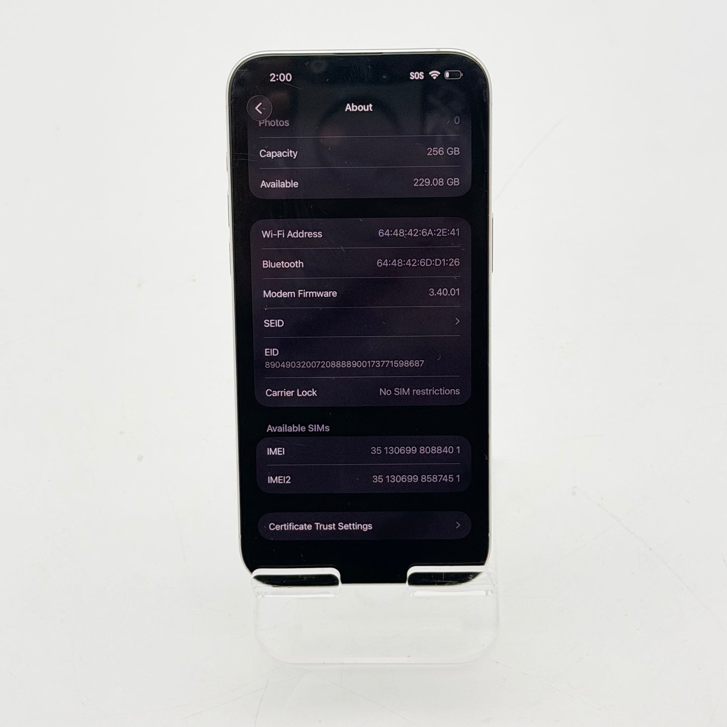 Apple iPhone 15 Pro Max – Great Condition – OEM Parts – 85% Battery Health