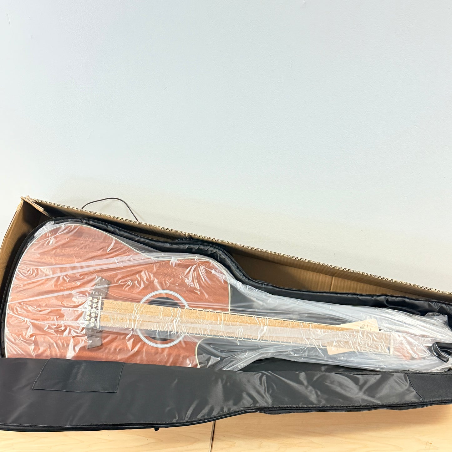 Vangoa 12 String Acoustic Electric Guitar Bundle Brown
