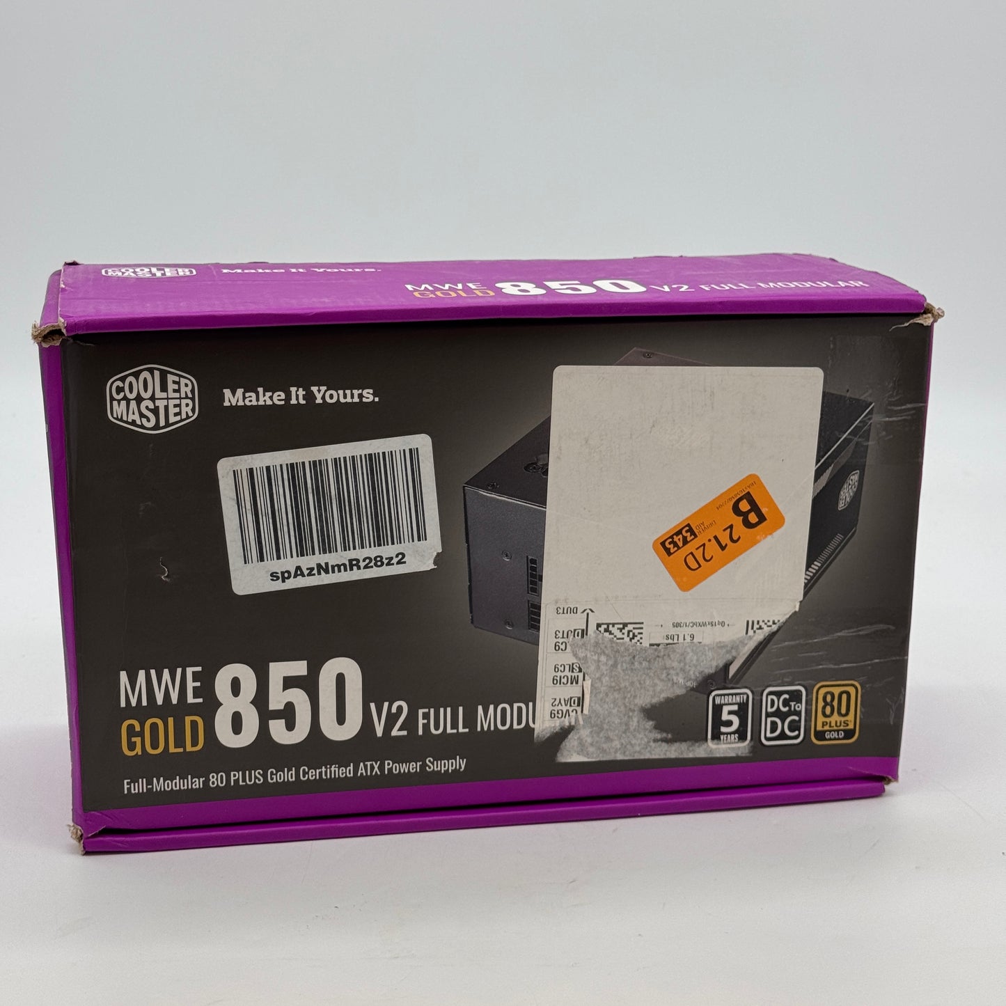 Cool Master MWE 850 V2 850W 80 Plus Gold Power Supply Black - New Open Box