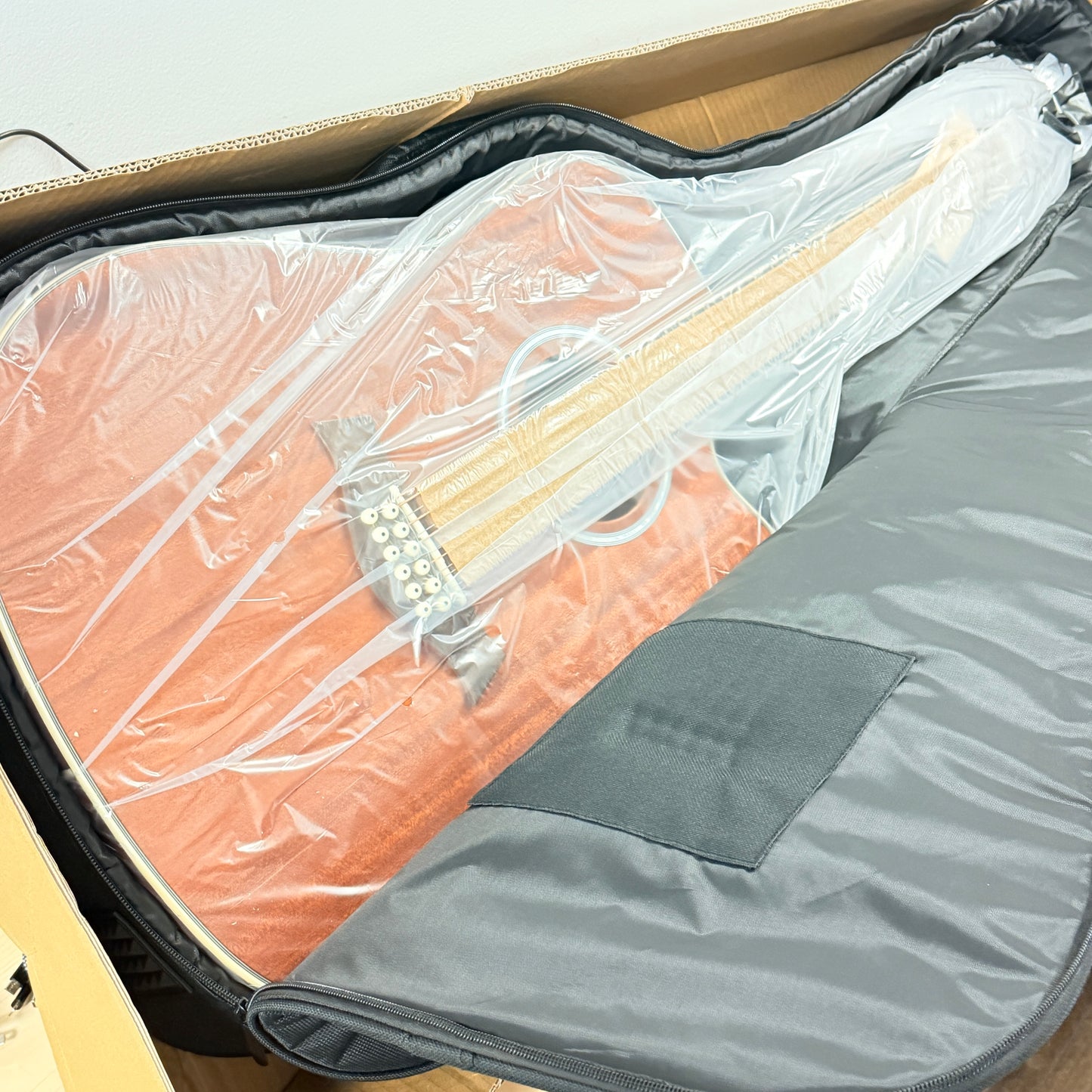 Vangoa 12 String Acoustic Electric Guitar Bundle Brown