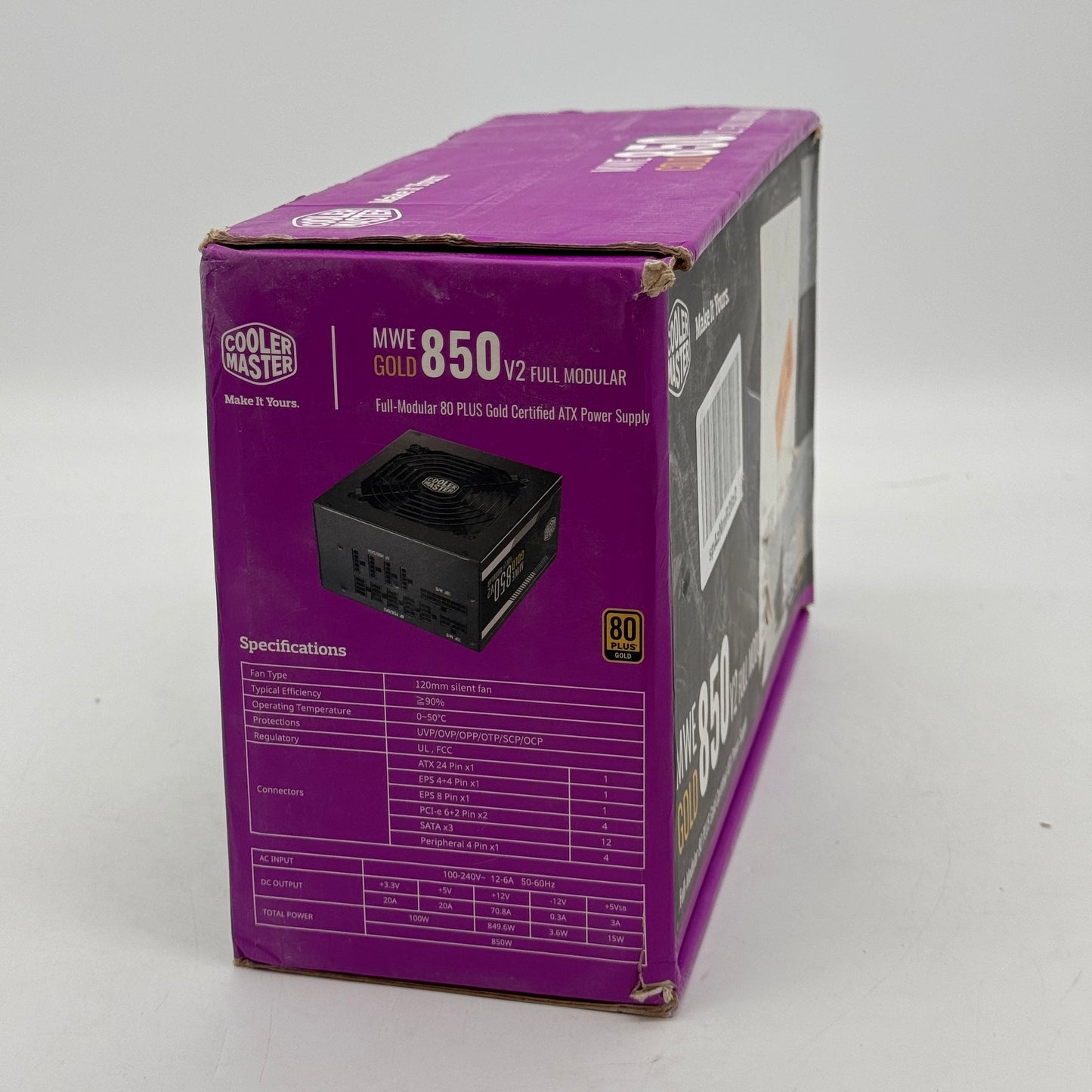 Cool Master MWE 850 V2 850W 80 Plus Gold Power Supply Black - New Open Box