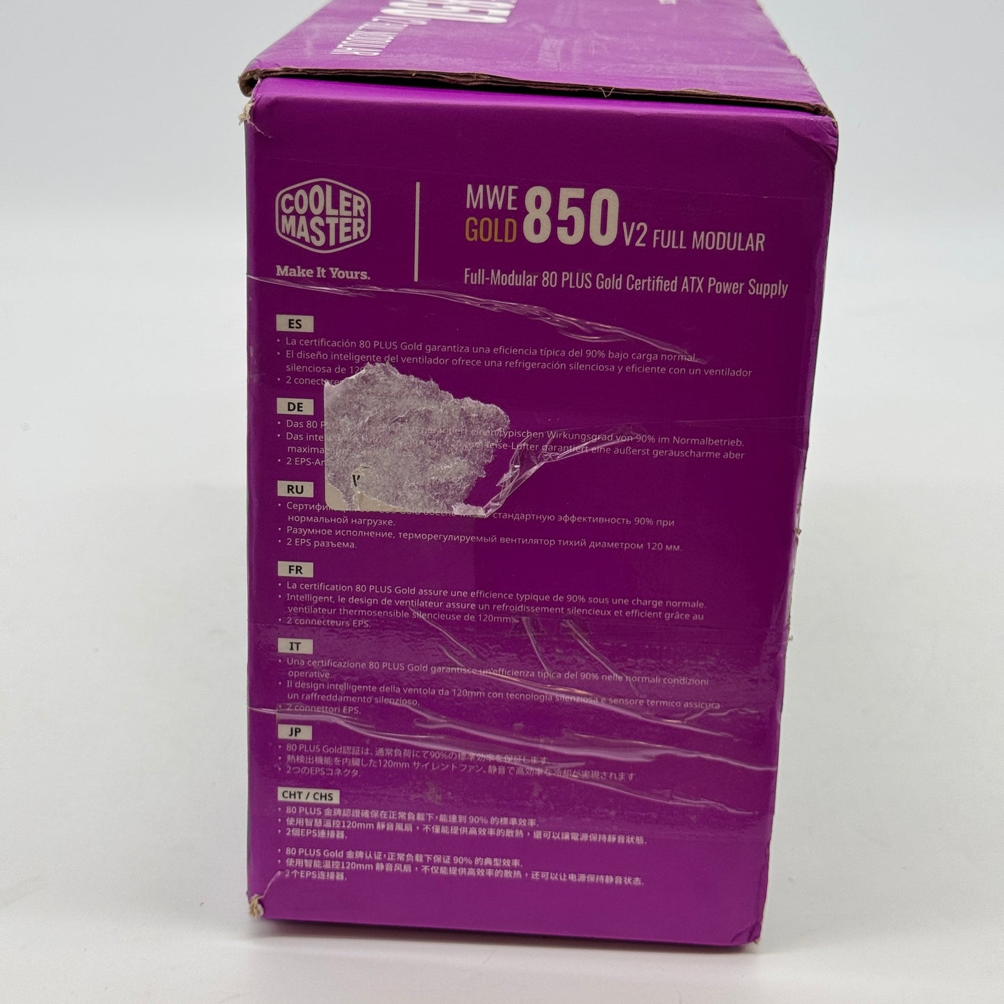 Cool Master MWE 850 V2 850W 80 Plus Gold Power Supply Black - New Open Box