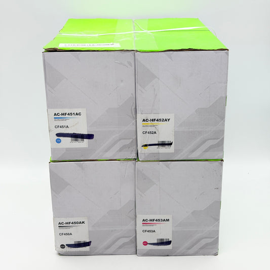 655A Compatible Toner Cartridge 4-Pack W/ CHIP For HP Color LaserJet M652 M681