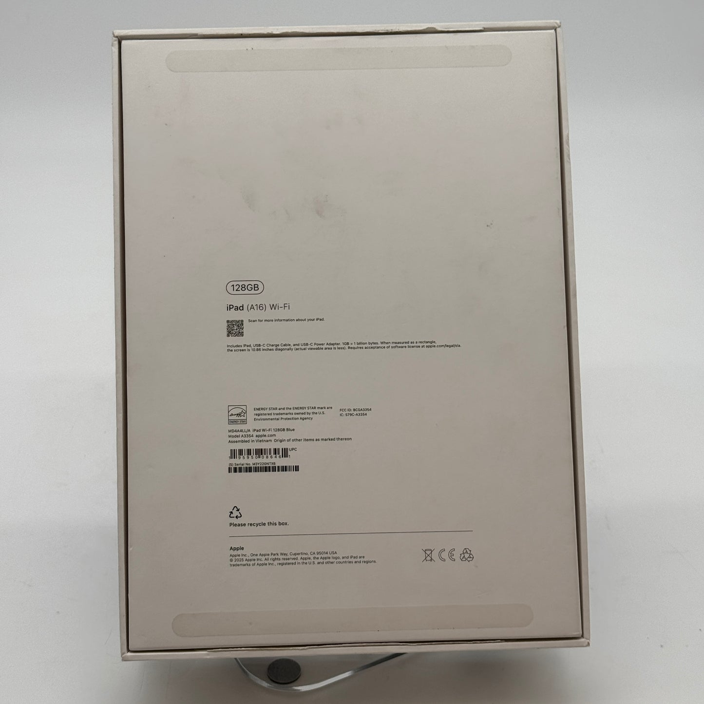 Apple iPad 11th Gen A16 11 inch 128GB Wi-Fi Only Blue Used With Box