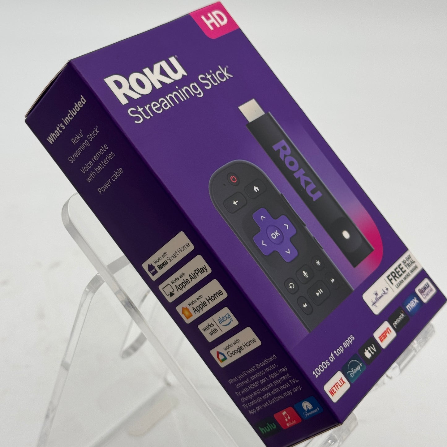 Roku Streaming Stick 2025 HD Media Streamer Black New In Box