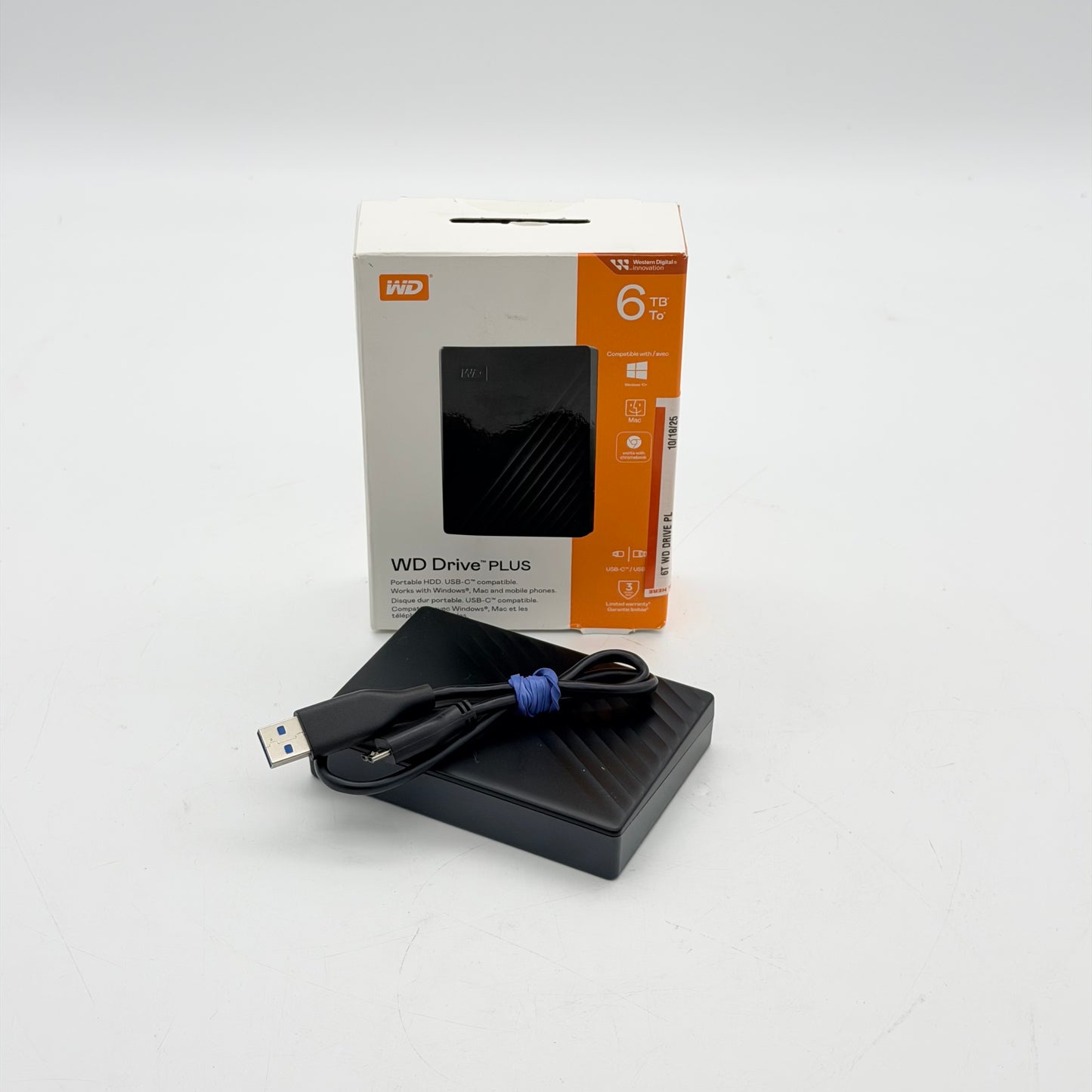 Western Digital WD Drive Plus 6TB External Hard Drive - Black