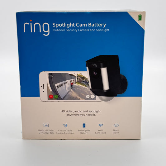 Ring Spotlight Camera Battery Outdoor Security Camera