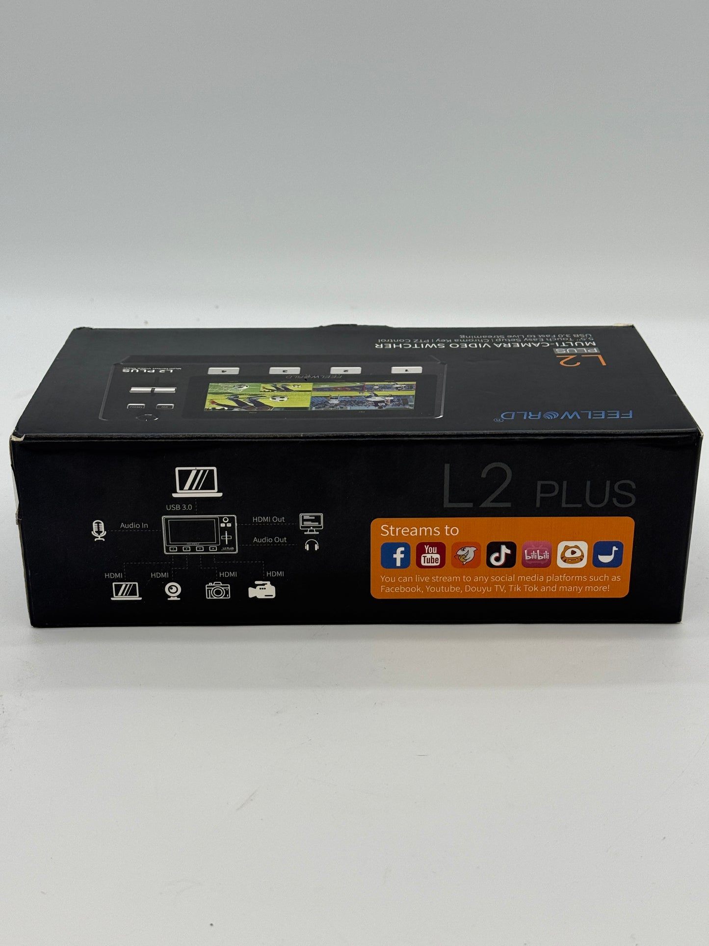 Feelworld L2 Plus Multi-Camera Video Switcher - Black - New Open Box