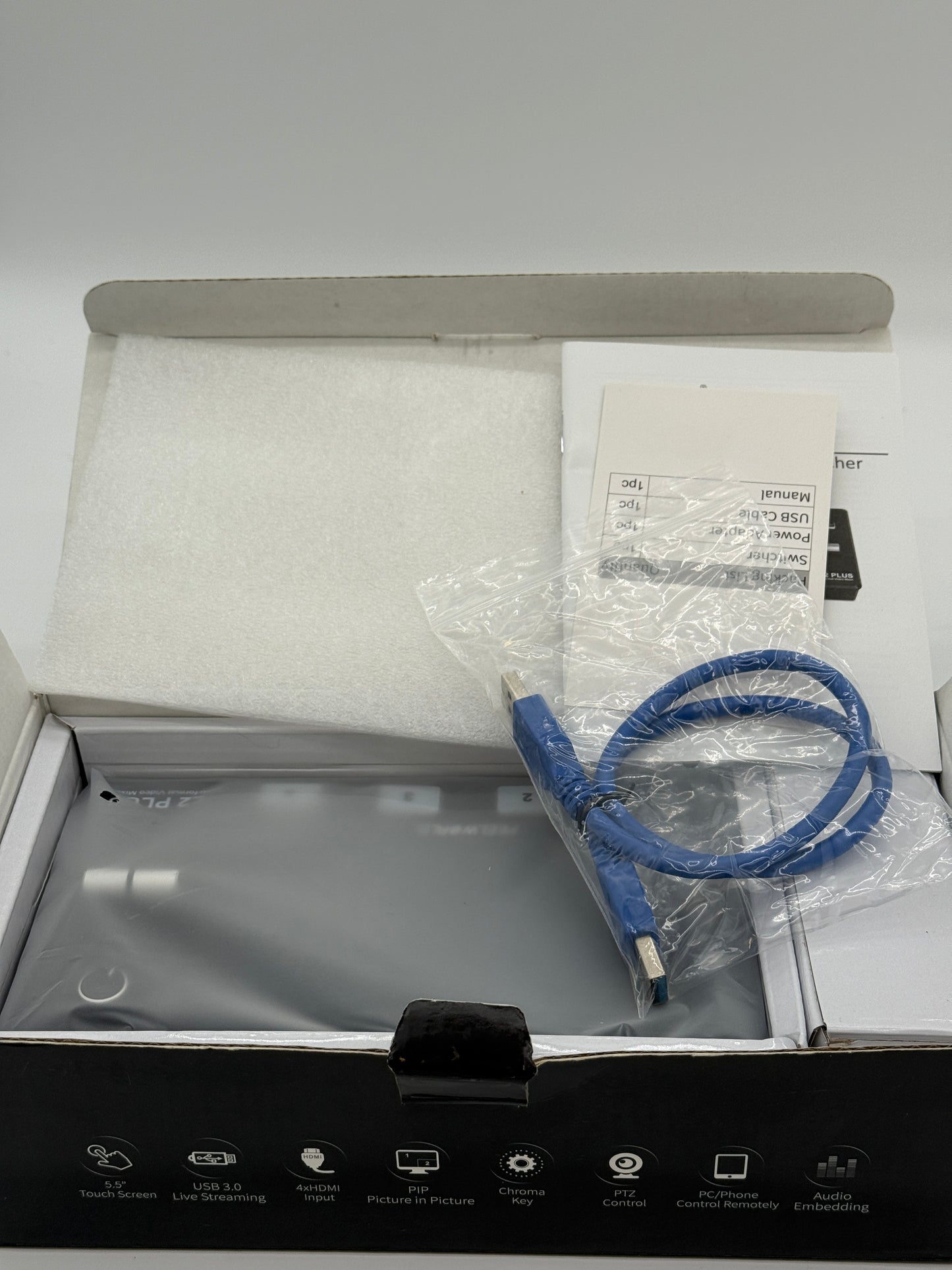 Feelworld L2 Plus Multi-Camera Video Switcher - Black - New Open Box