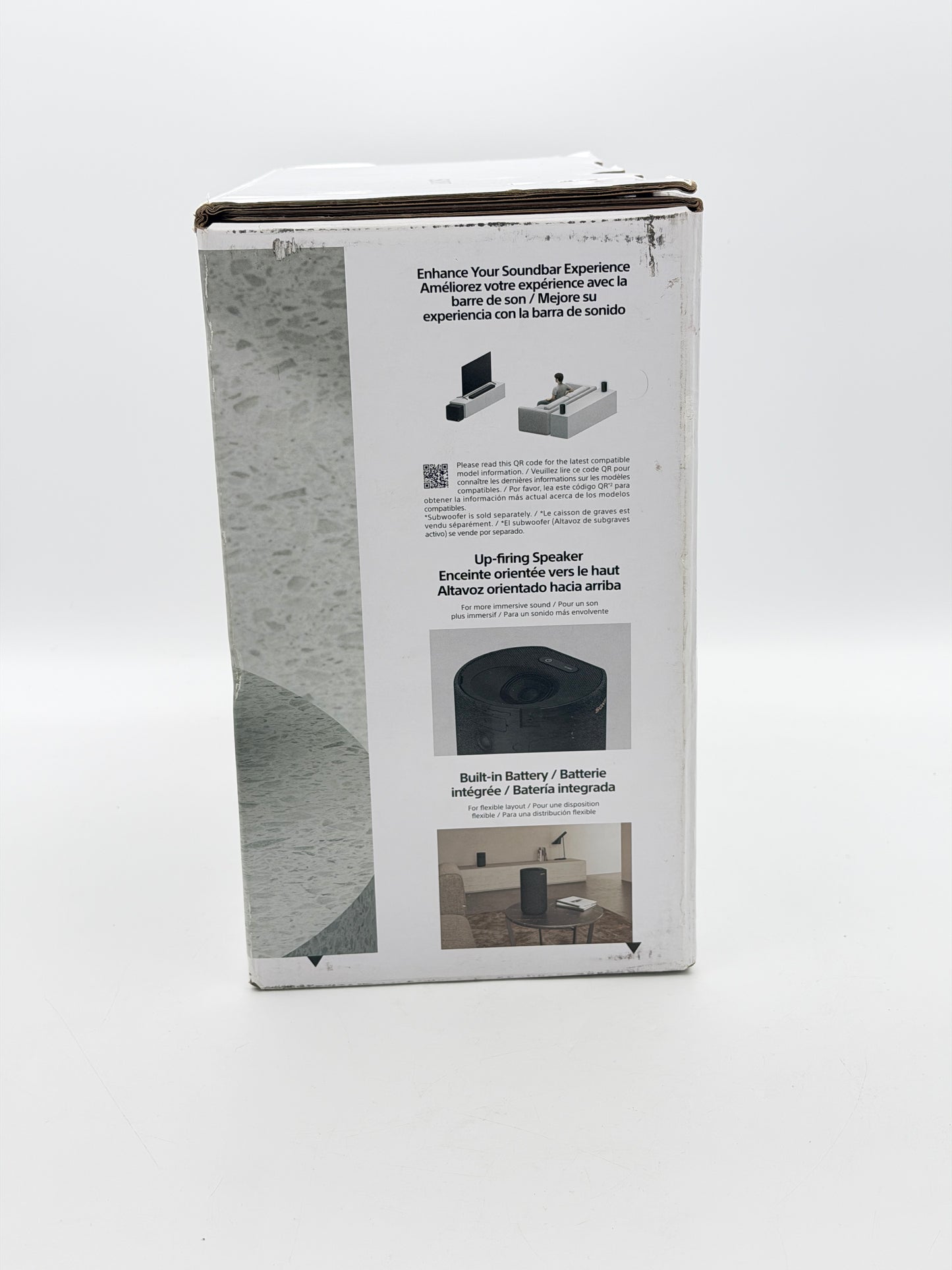 Sony SA-RS5 Wireless Rear Speakers with Built-in Battery Black New In Box