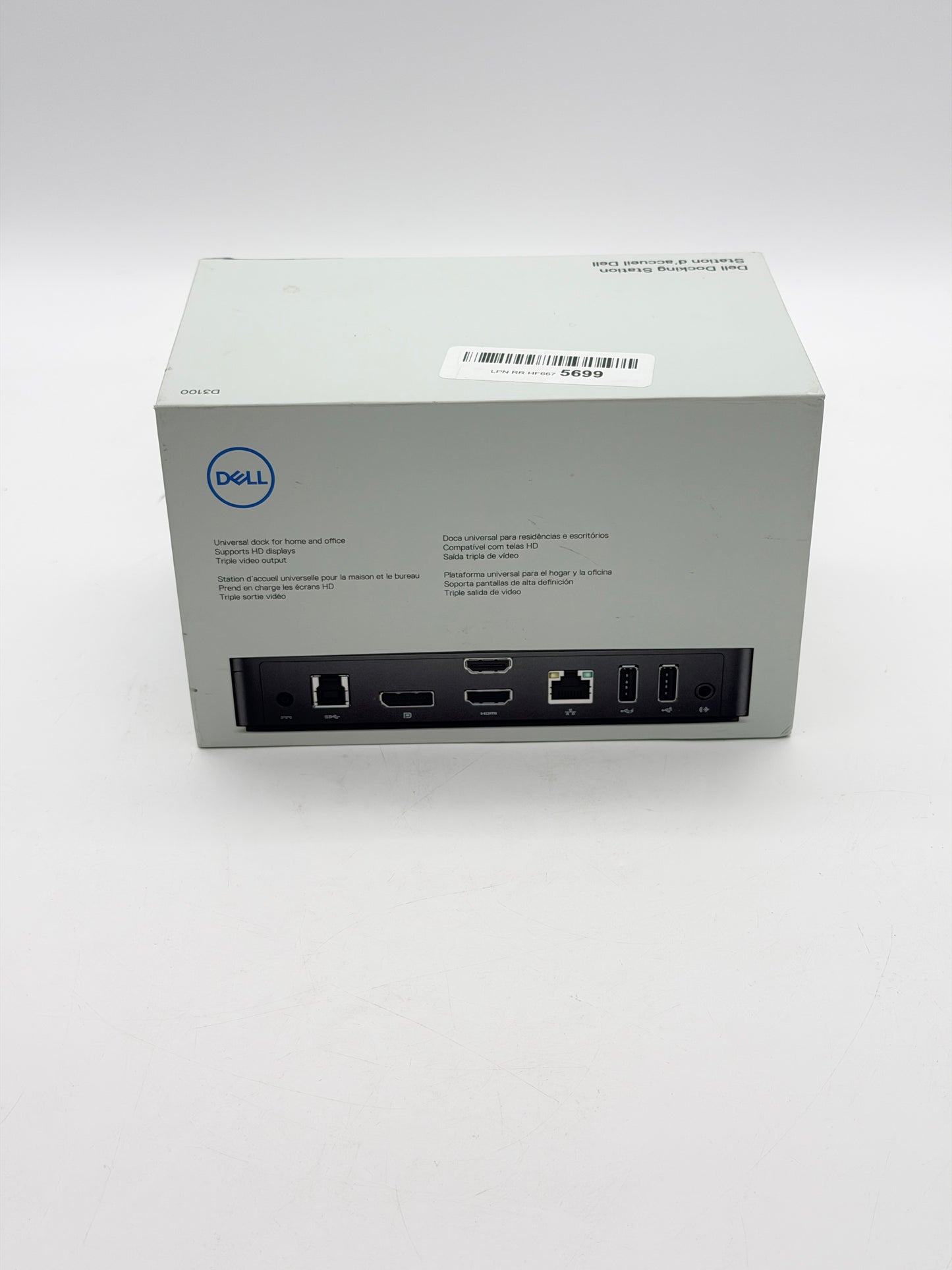 Dell Docking Station D3100 USB 3.0 Docking Station Black New Open Box