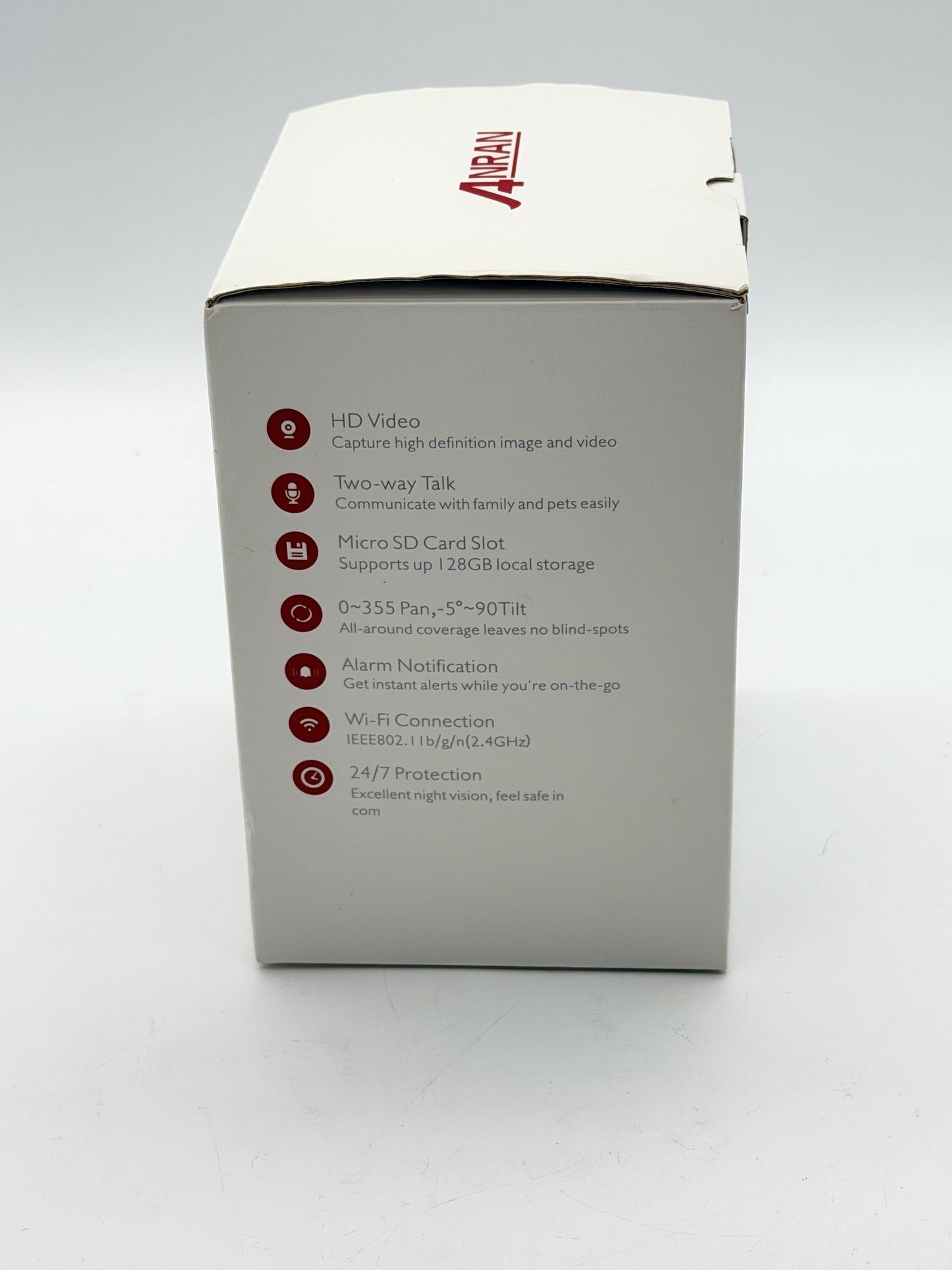 Anran Indoor/Outdoor Pan & Tilt Wi-Fi Security Camera White New Open Box