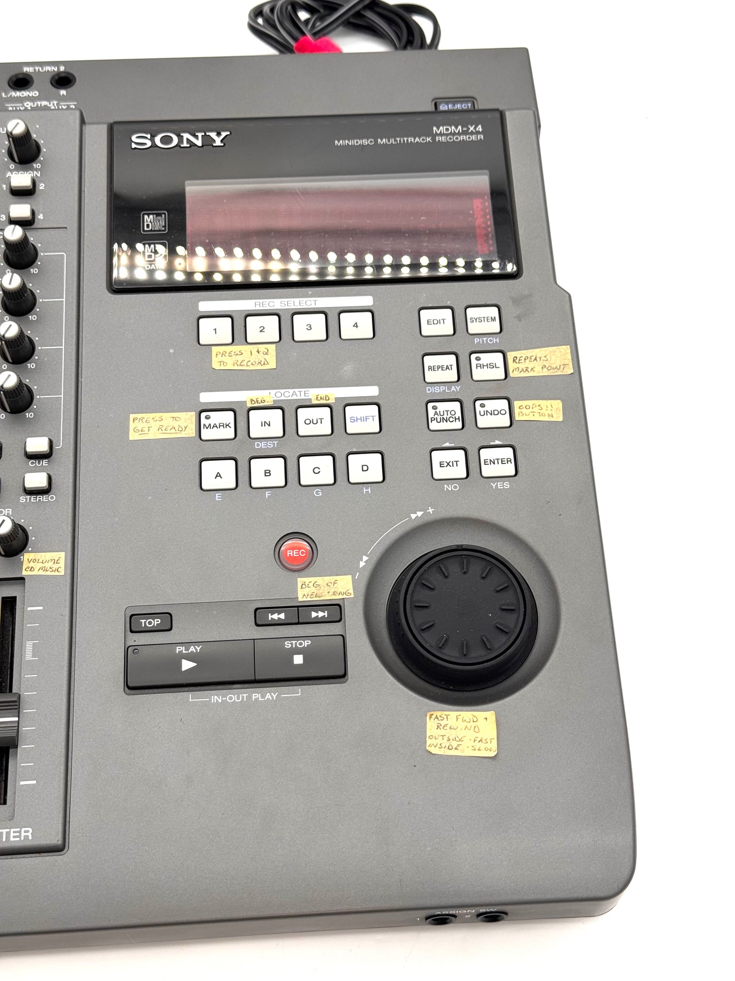 Sony MiniDisc Multitrack Recorder MDM-X4 Pro Audio Equipment Gray Used