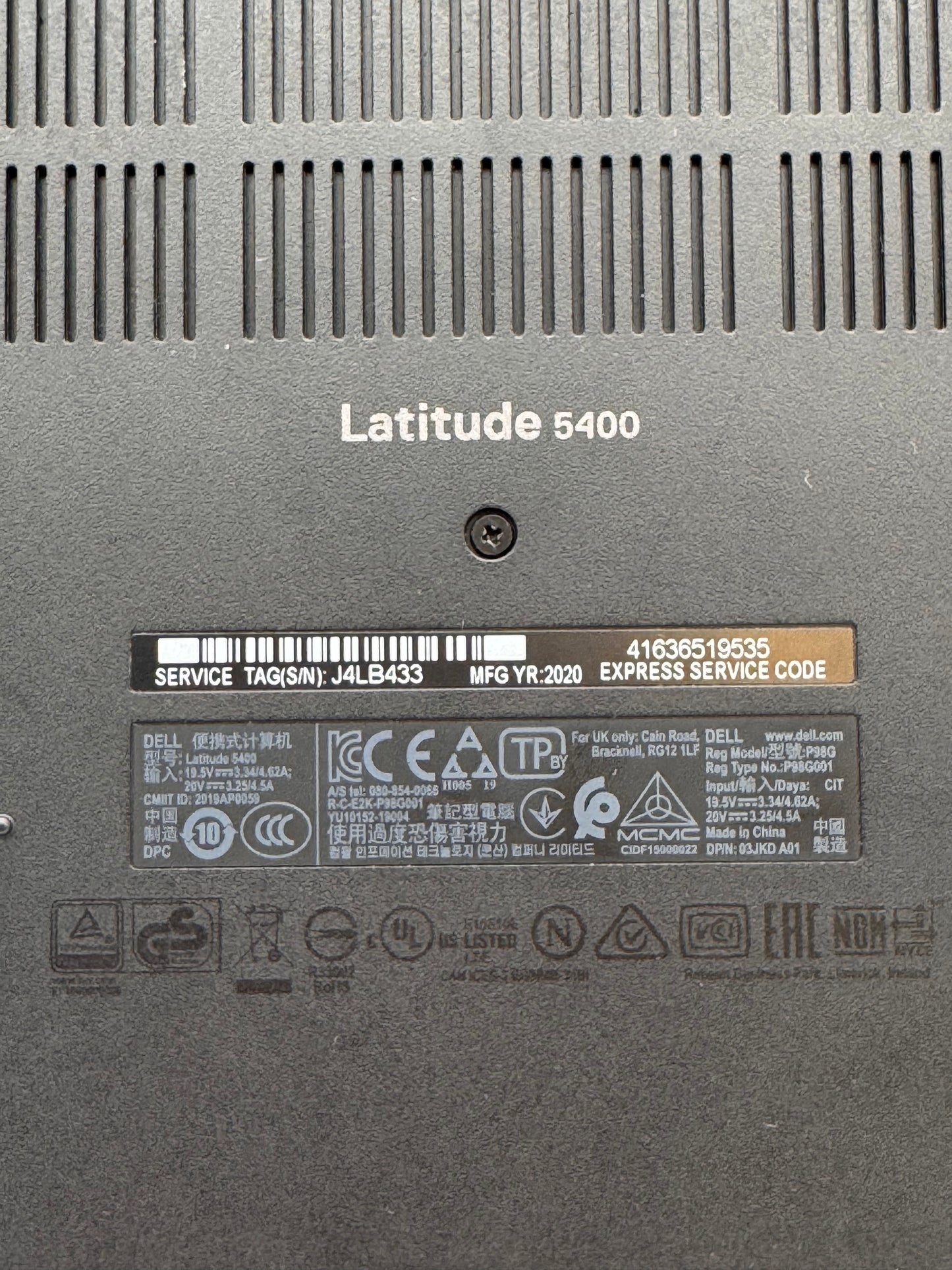 Dell Latitude 5400 14" FHD Touch i5-8365U 1.6GHz 8GB RAM 256GB NVMe Win 11 Pro