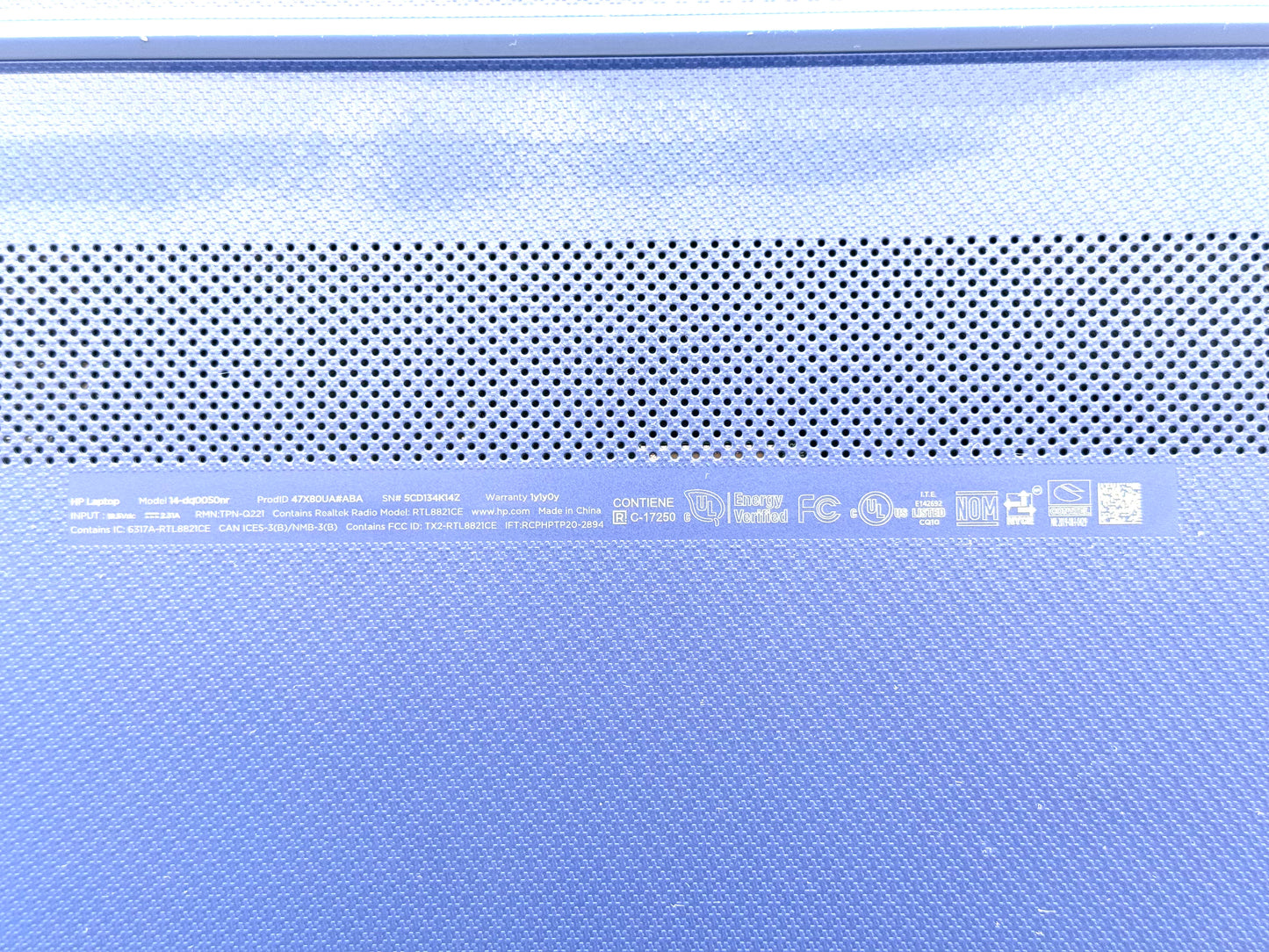 HP 14-DQ0050NR Blue Laptop
