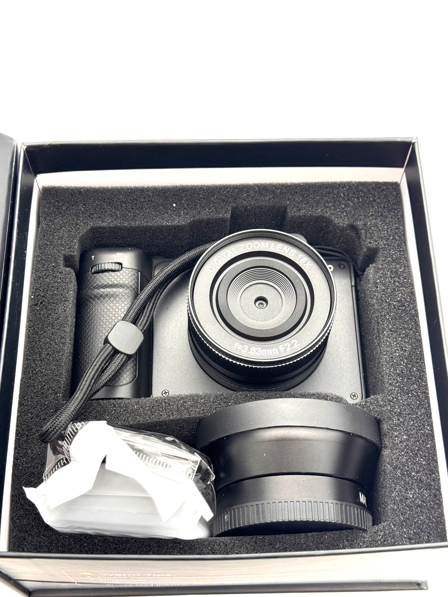 Yatao 5K Ultra HD Digital Camera 64MP Vlogging WiFi Dual Lens Black - OPEN BOX