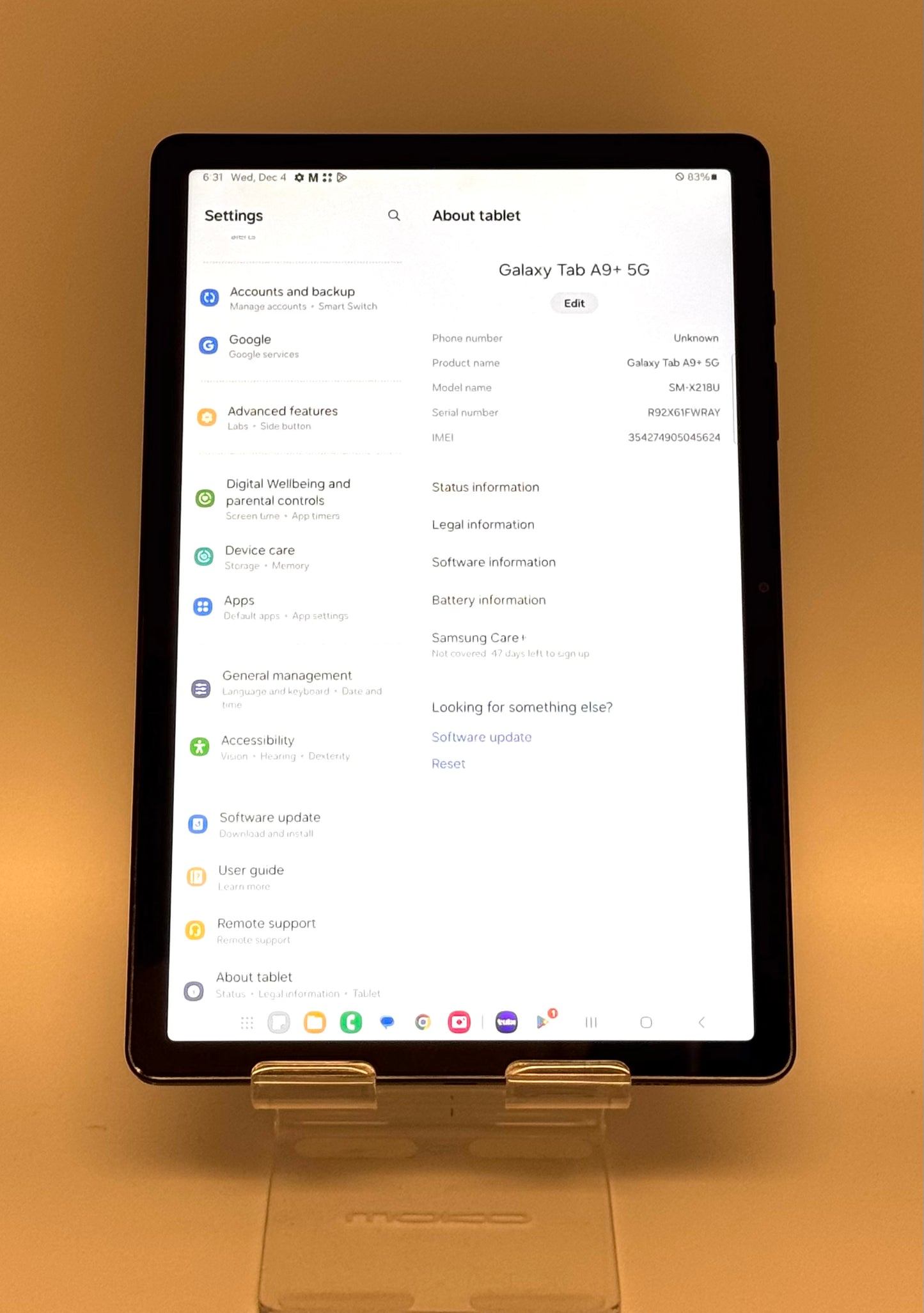 Samsung Galaxy Tab A9+ 5G SM-X218U - New Open Box - Blue