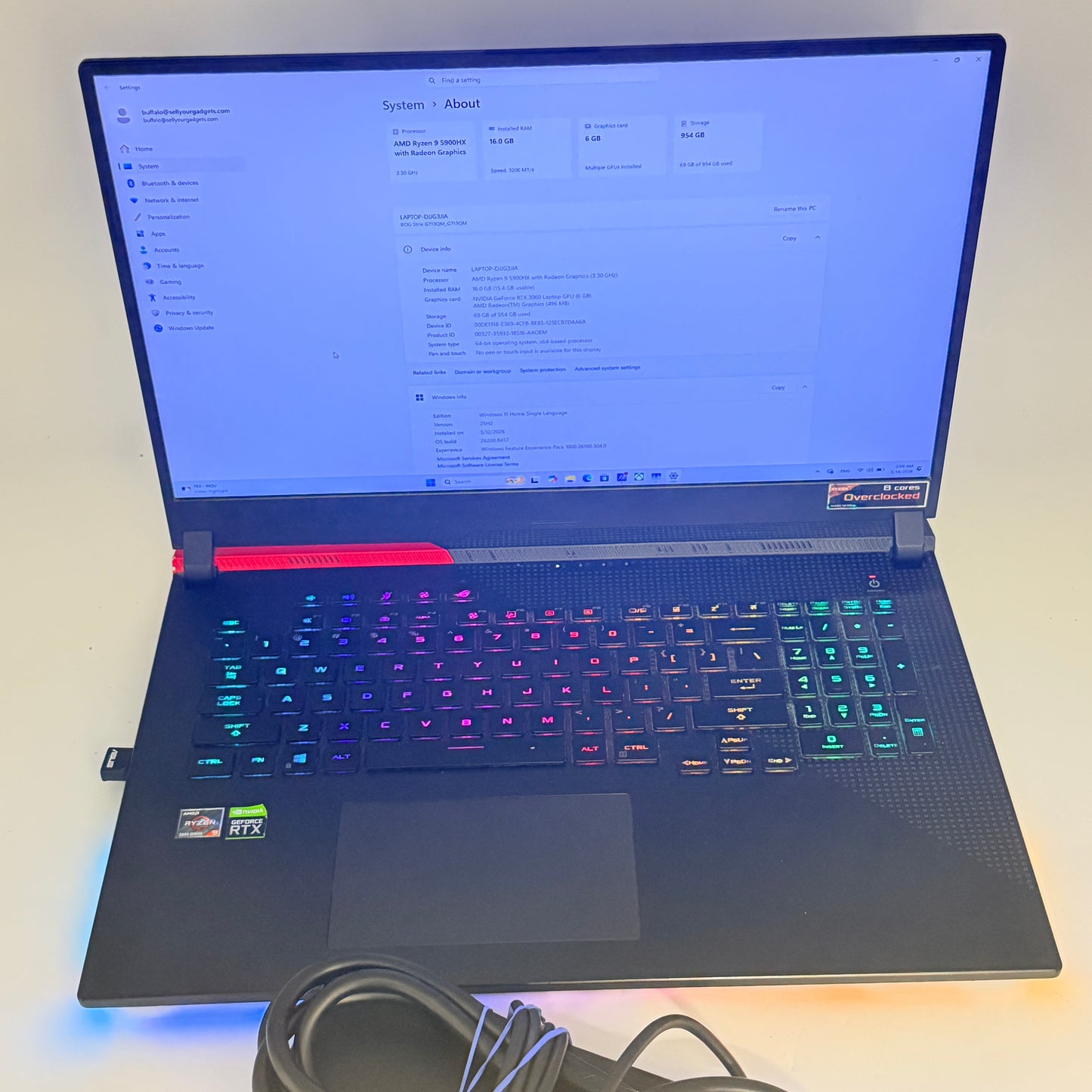 Asus ROG Strix G17 2023 17.3-inch AMD Ryzen 9 16GB 1TB RTX 3060 Black